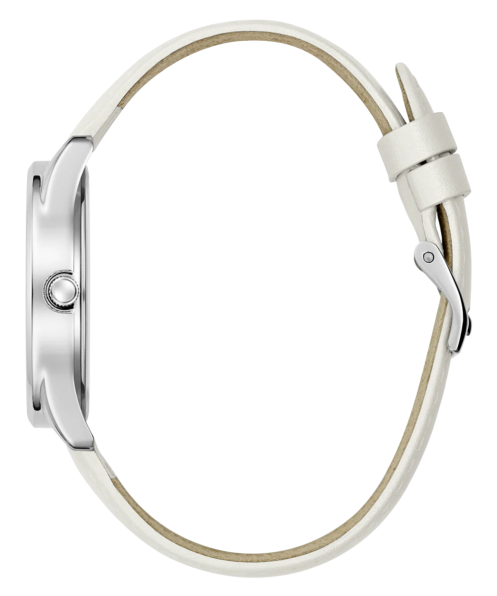GUESS Ladies White Silver Tone Analog Watch - Image 8