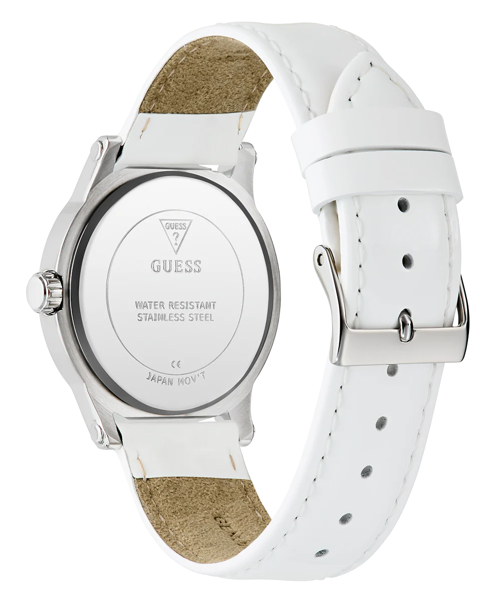 GUESS Ladies White Silver Tone Analog Watch - Image 7