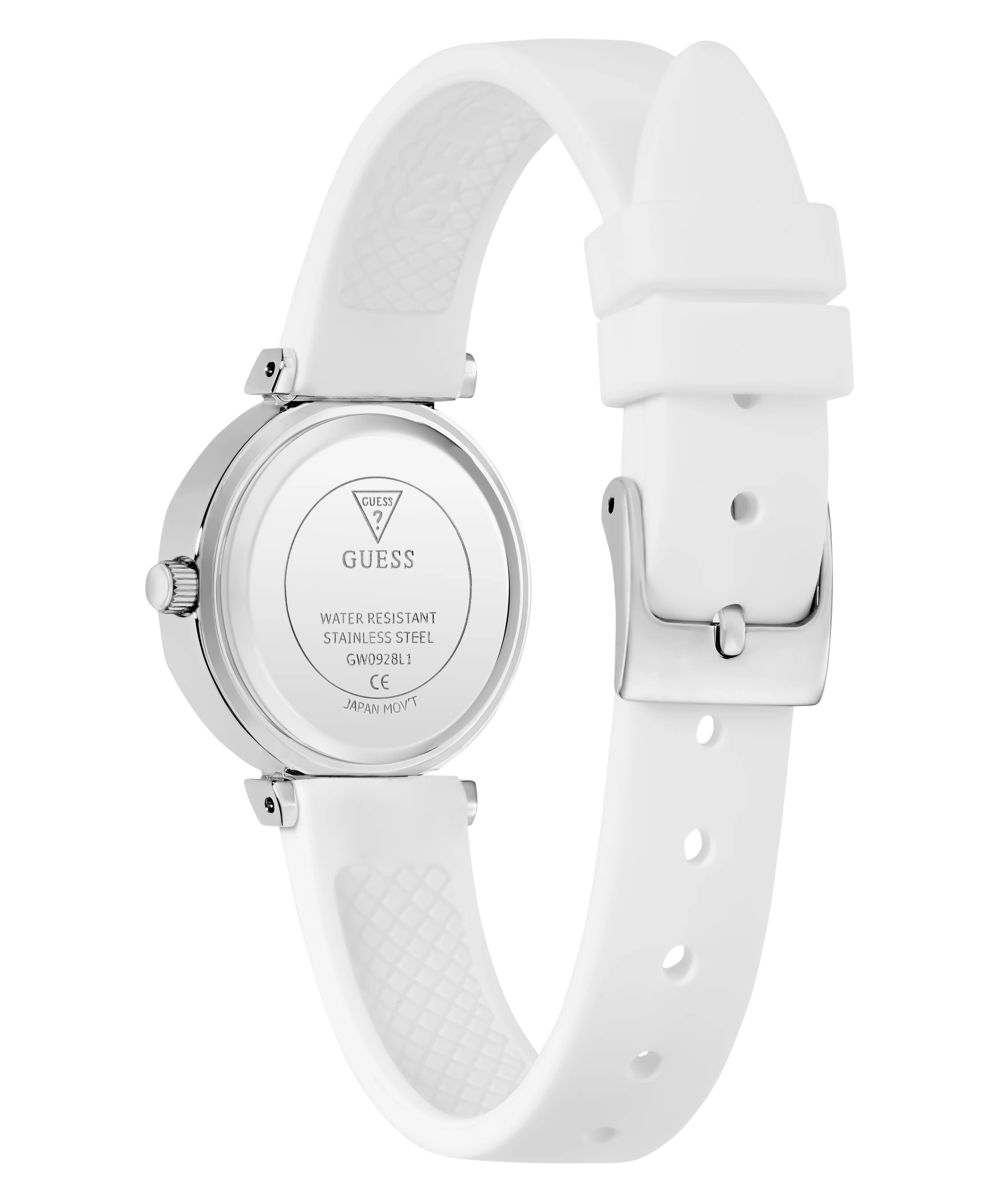 GUESS Ladies White Silver Tone Analog Watch - Image 7