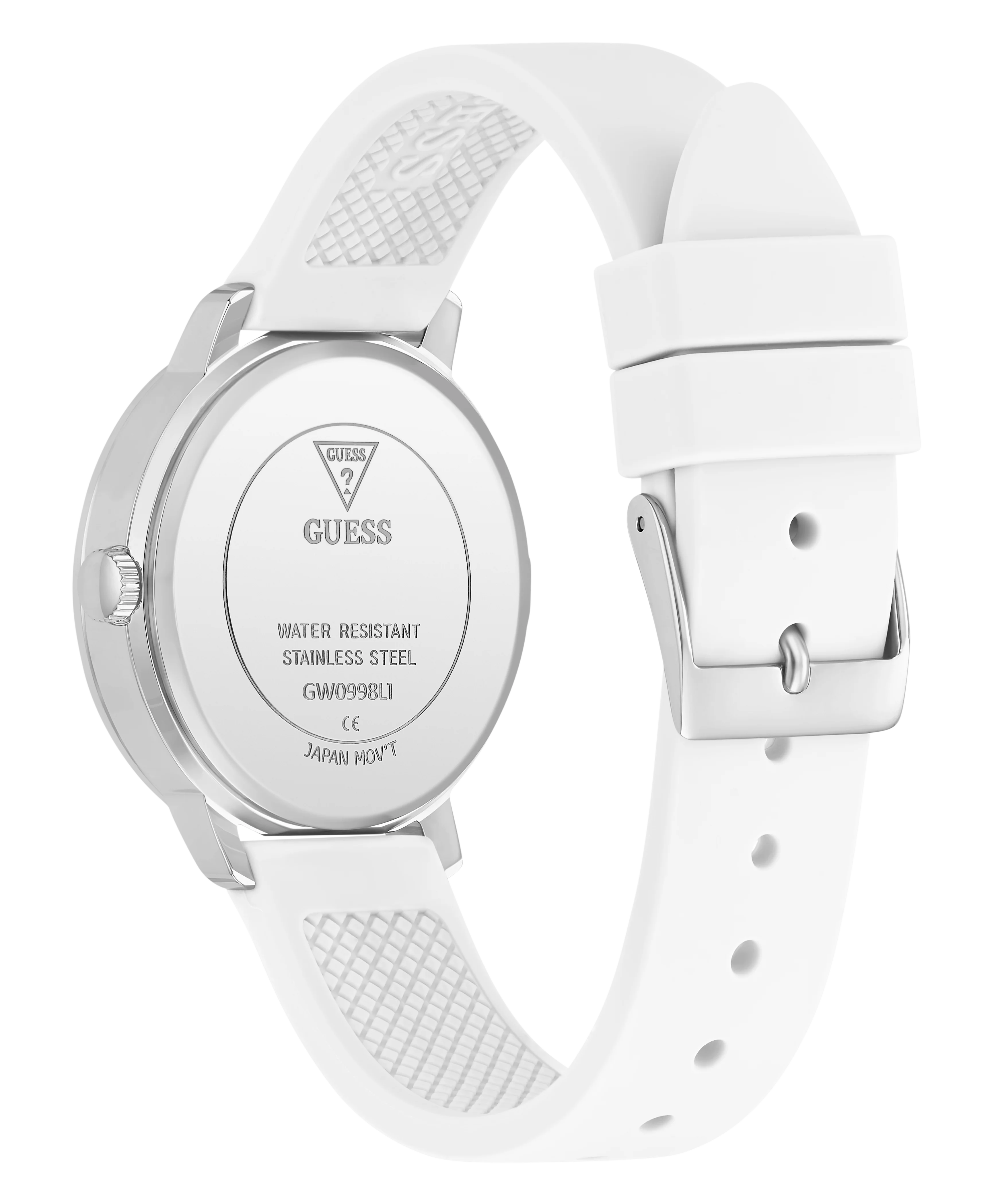 GUESS Ladies White Silver Tone Analog Watch - Image 7