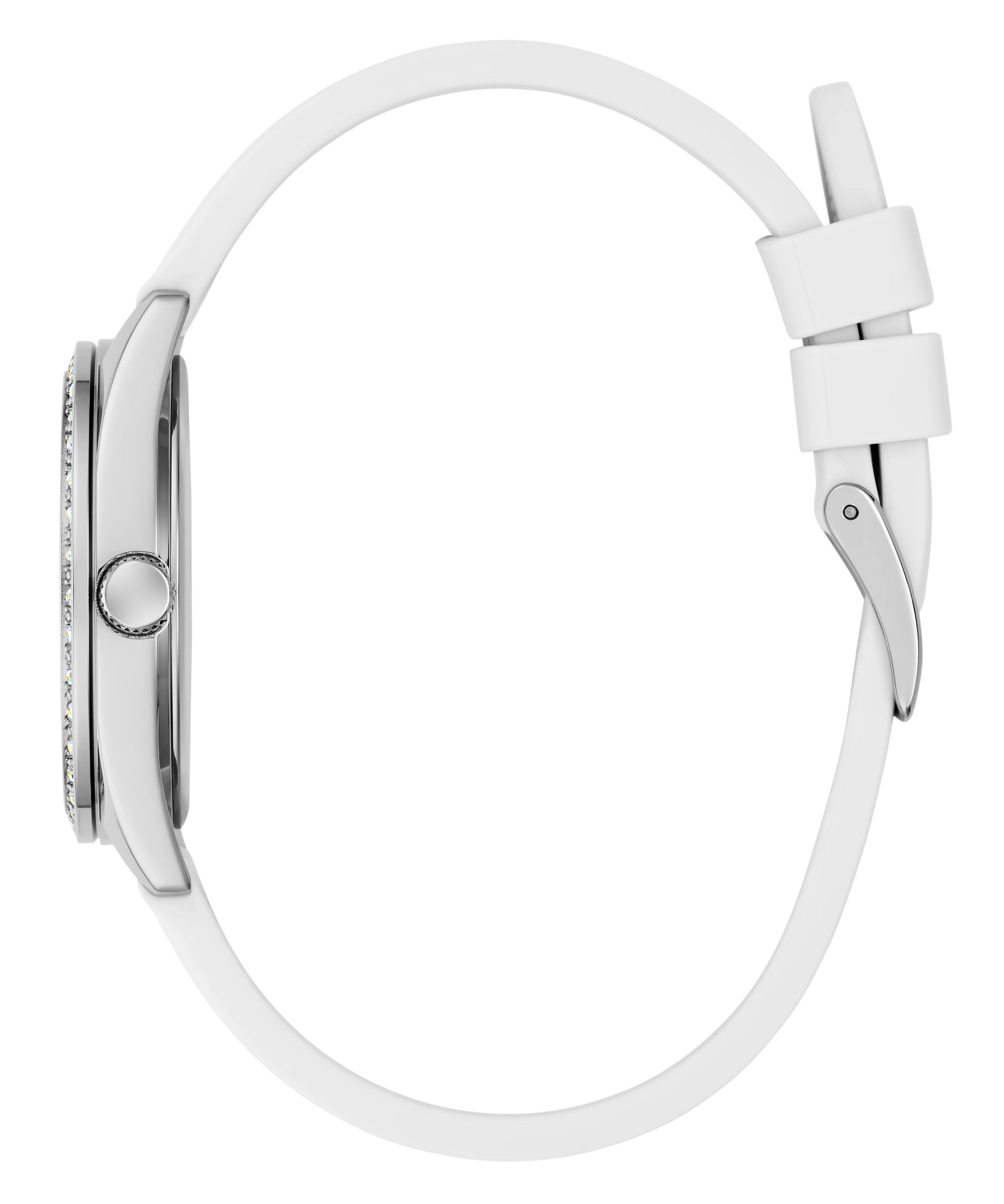 GUESS Ladies White Silver Tone Analog Watch - Image 8