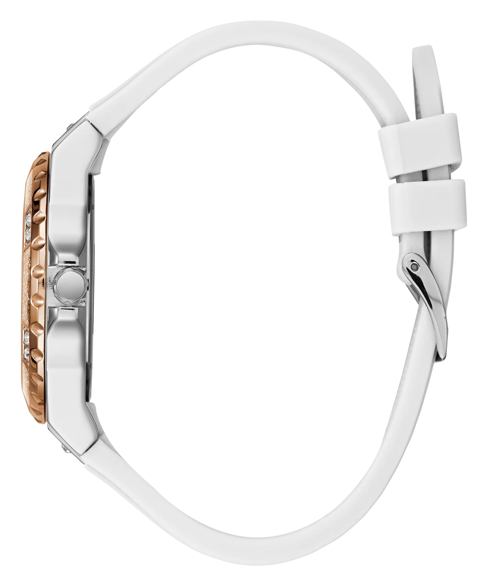 GUESS Ladies White Silver Tone Multi-function Watch - Image 2