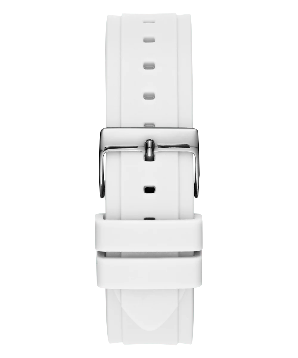 GUESS Ladies White Silver Tone Multi-function Watch - Image 3