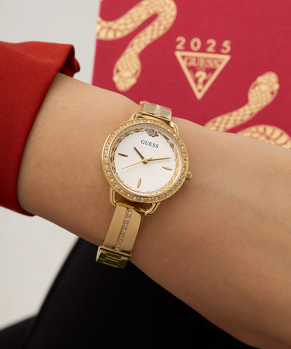 GUESS Limited Edition Lunar New Year Ladies Gold Tone Analog Watch - Image 5