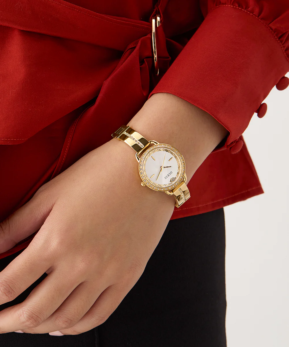 GUESS Limited Edition Lunar New Year Ladies Gold Tone Analog Watch - Image 6