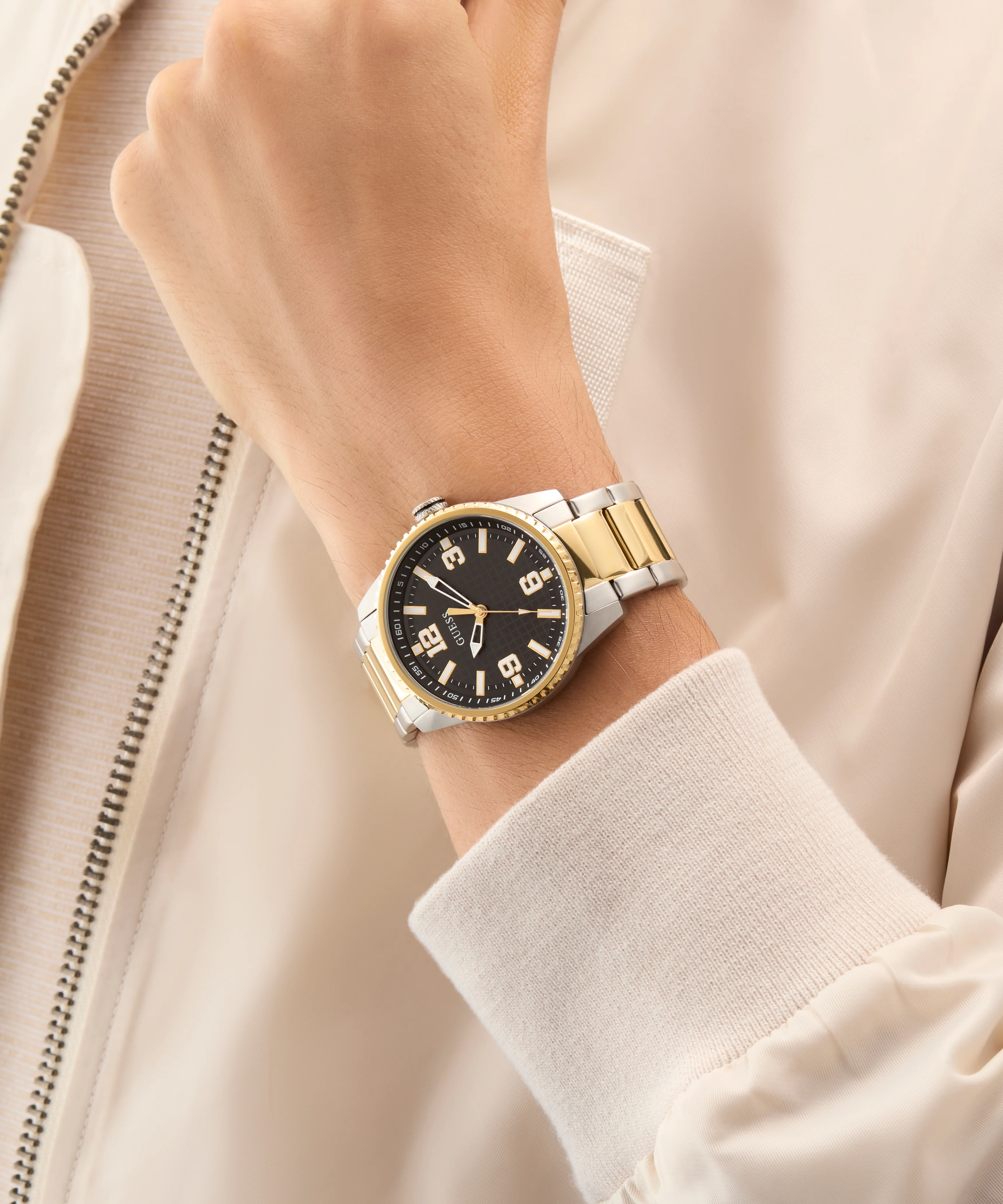 GUESS Mens 2-Tone Analog Watch - Image 5