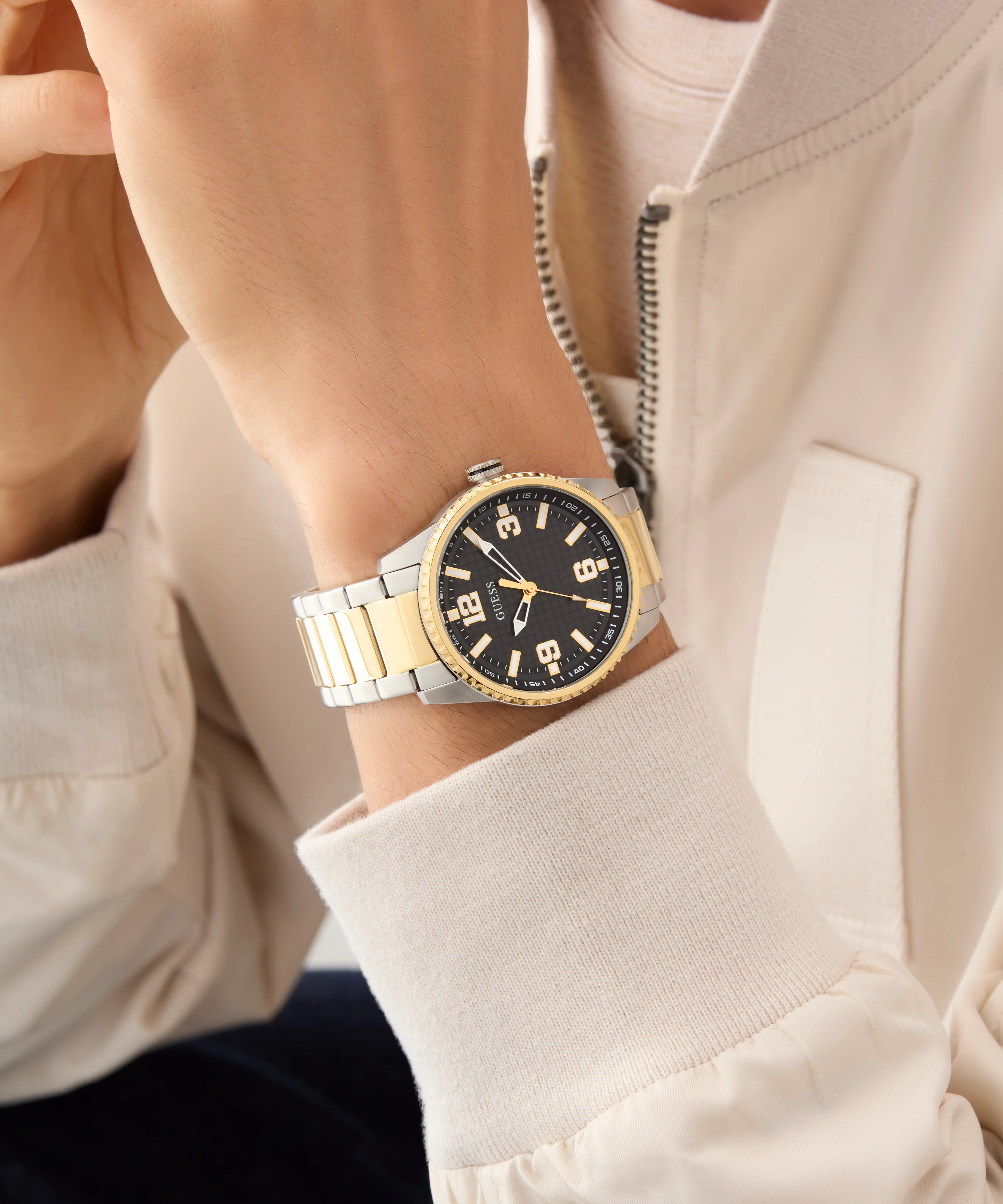 GUESS Mens 2-Tone Analog Watch - Image 6