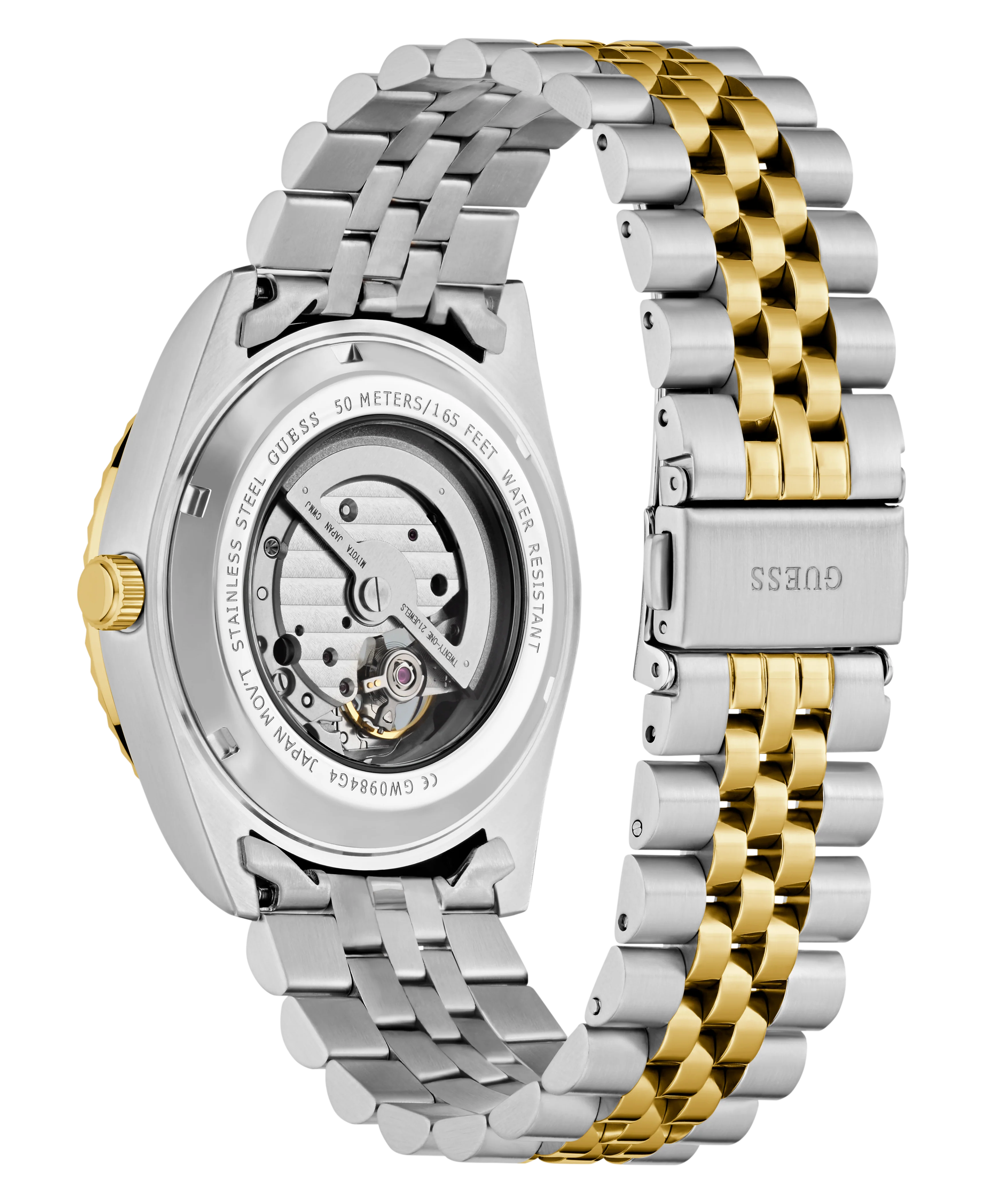 GUESS Mens 2-Tone Automatic Watch - Image 7