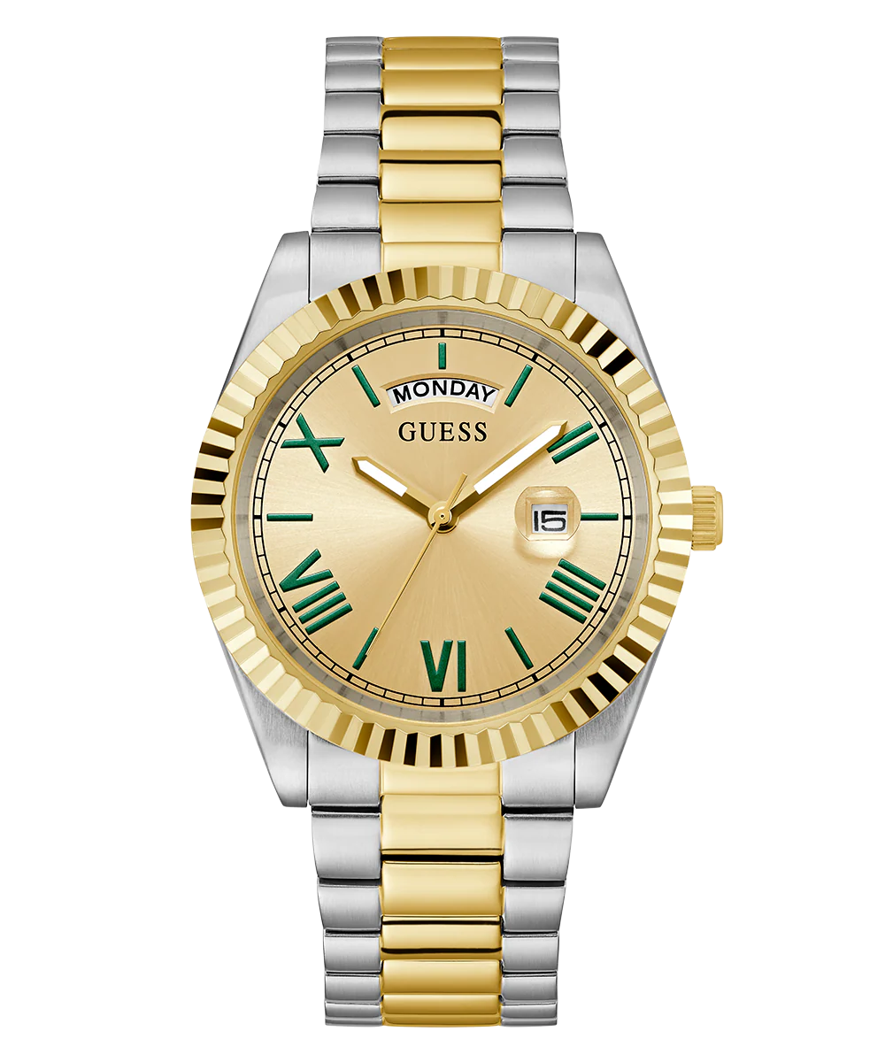 GUESS Mens 2-Tone Day/Date Watch - Image 4