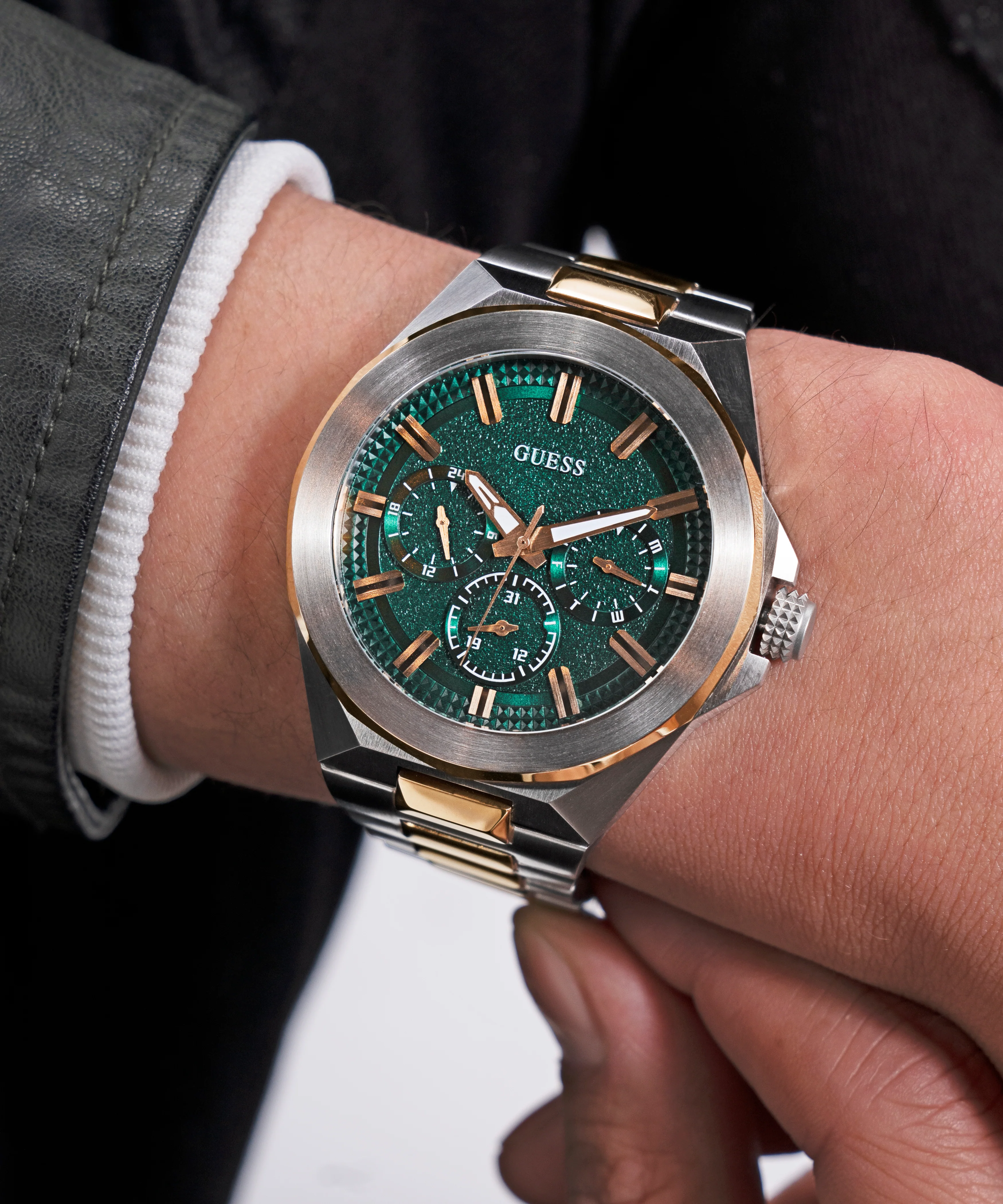 GUESS Mens 2-Tone Multi-function Watch - Image 3