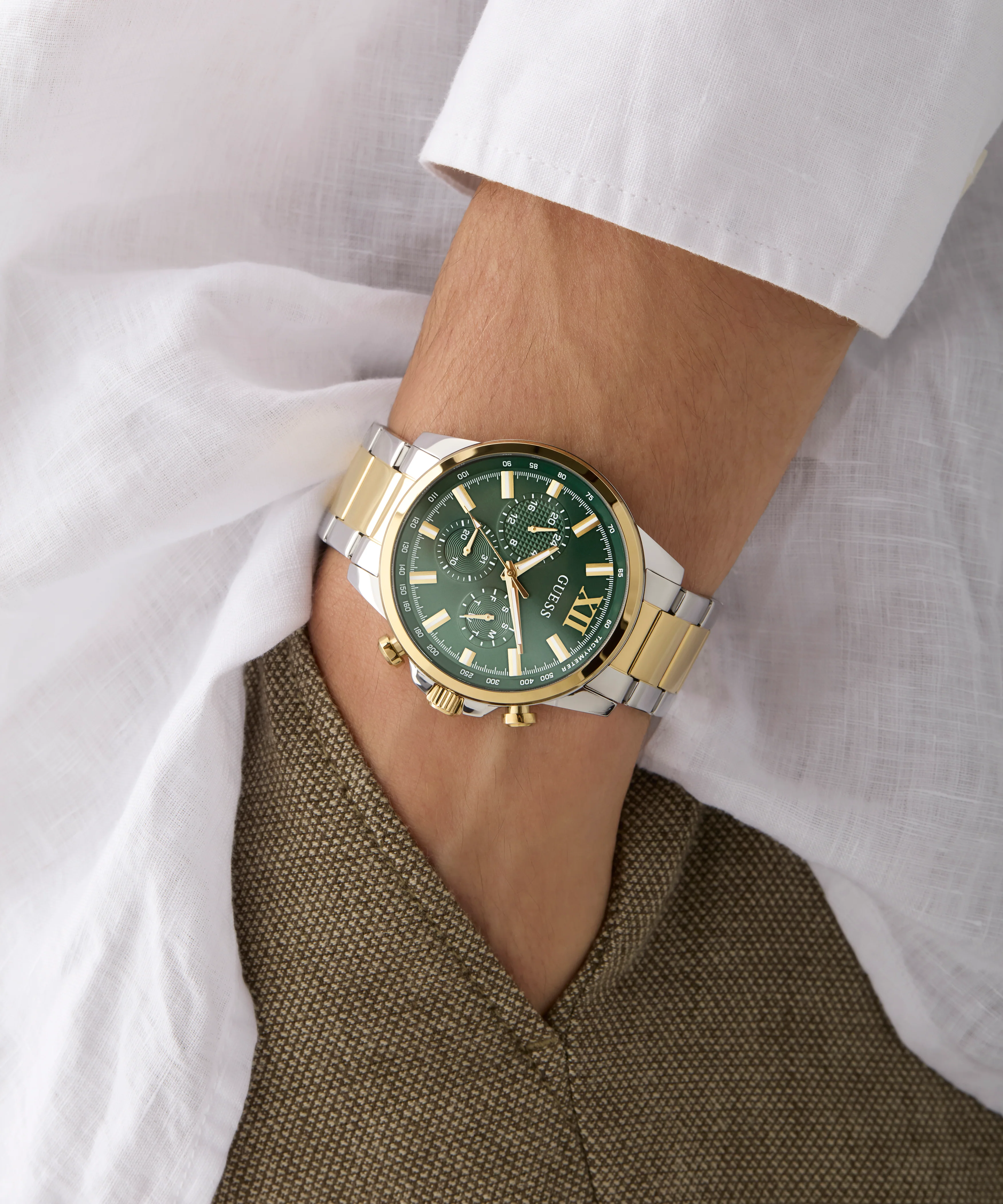 GUESS Mens 2-Tone Multi-function Watch - Image 3