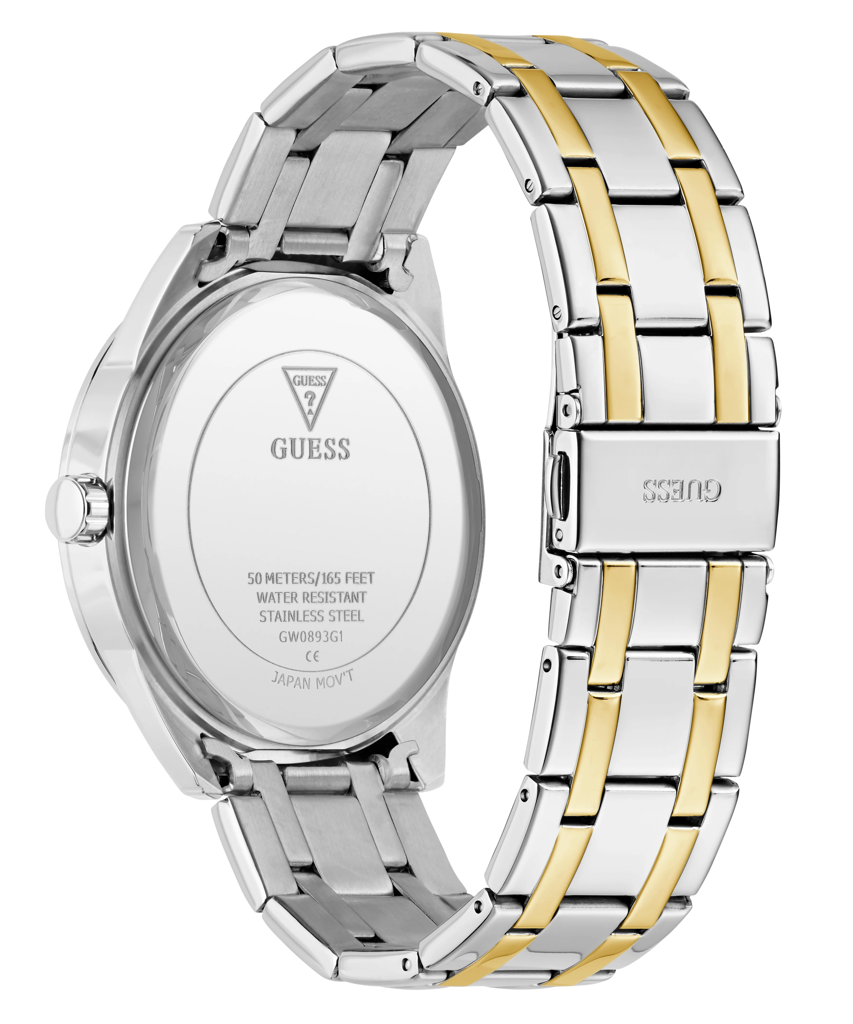 GUESS Mens 2-Tone Silver Tone Analog Watch - Image 7