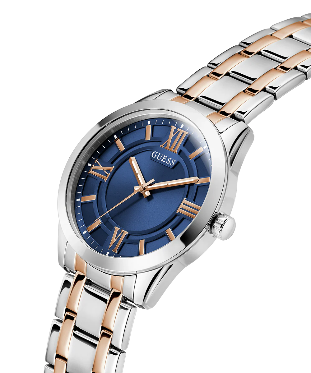 GUESS Mens 2-Tone Silver Tone Analog Watch - Image 2