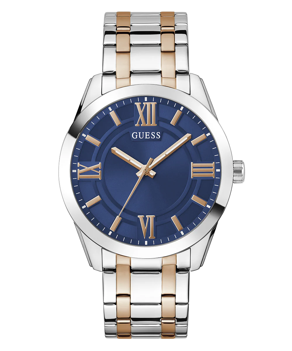 GUESS Mens 2-Tone Silver Tone Analog Watch - Image 4