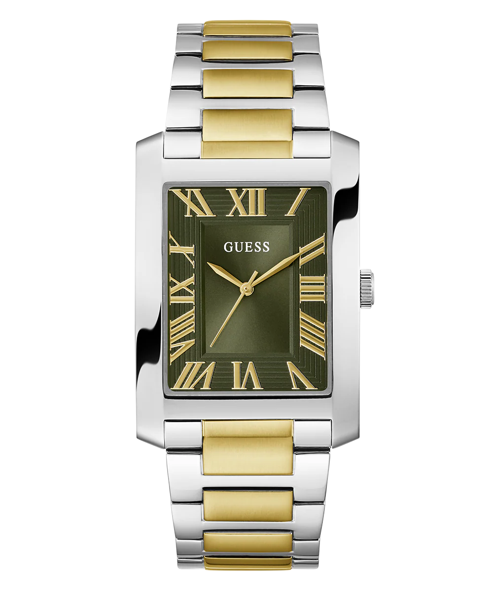 GUESS Mens 2-Tone Silver Tone Analog Watch - Image 5