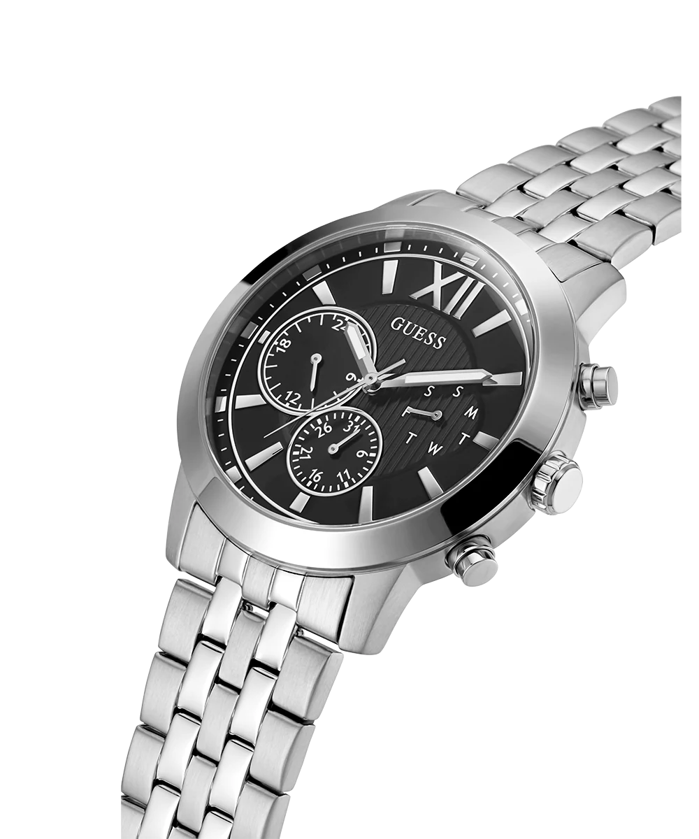 GUESS Mens 45 Silver-Tone  Dress Watch - Image 2
