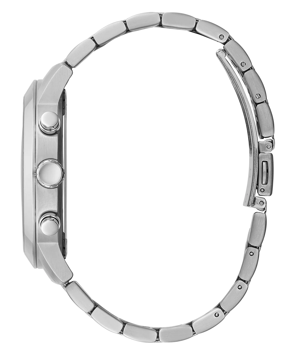 GUESS Mens 45 Silver-Tone  Dress Watch - Image 4
