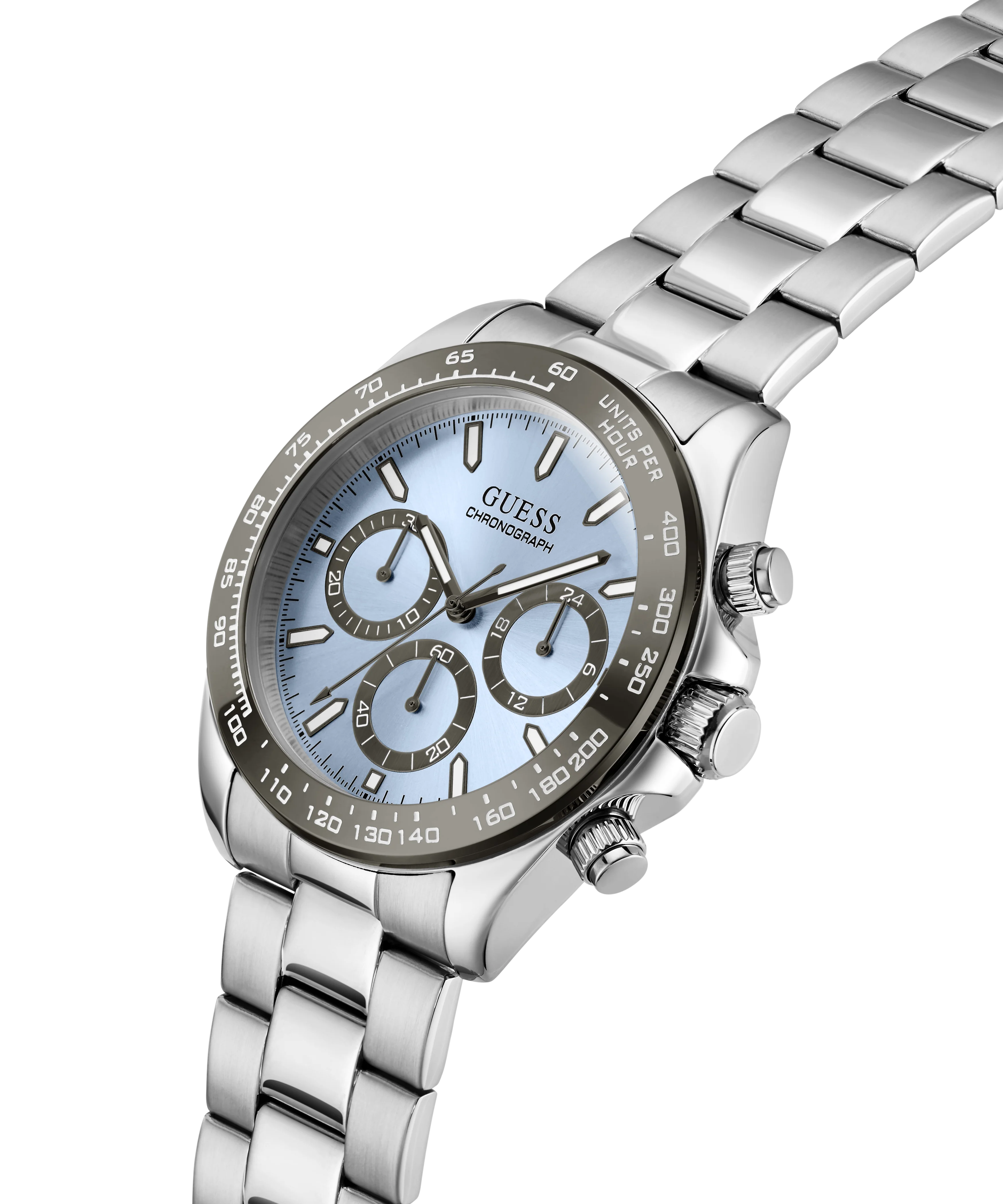 GUESS Mens Arthur Silver Tone Analog Watch - Image 2