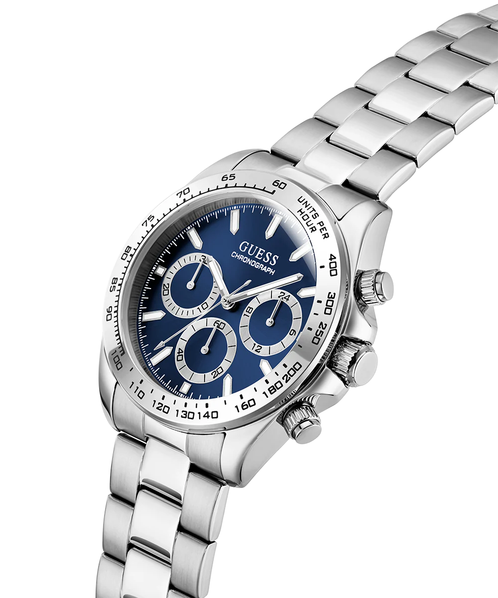 GUESS Mens Arthur Silver Tone Analog Watch - Image 2