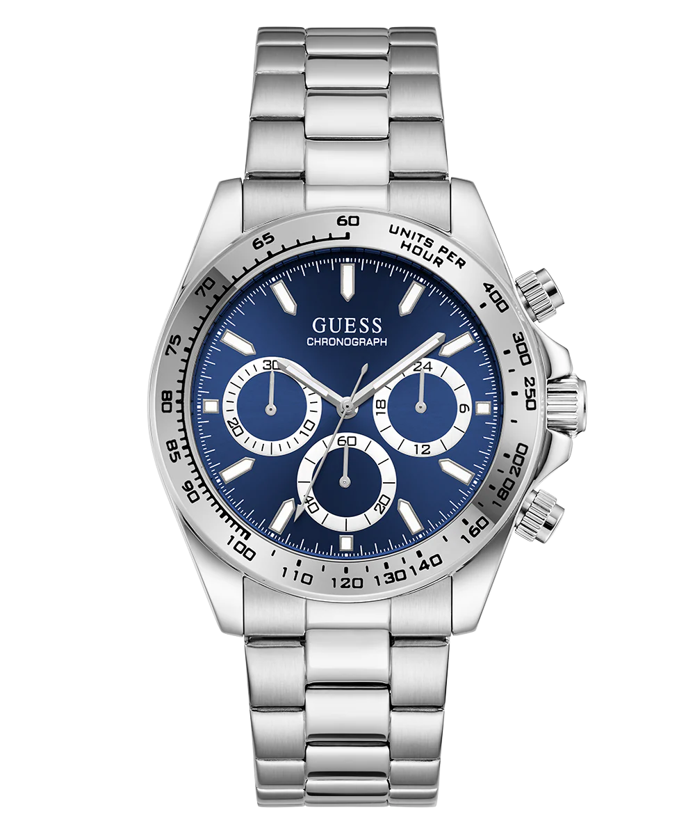 GUESS Mens Arthur Silver Tone Analog Watch - Image 3