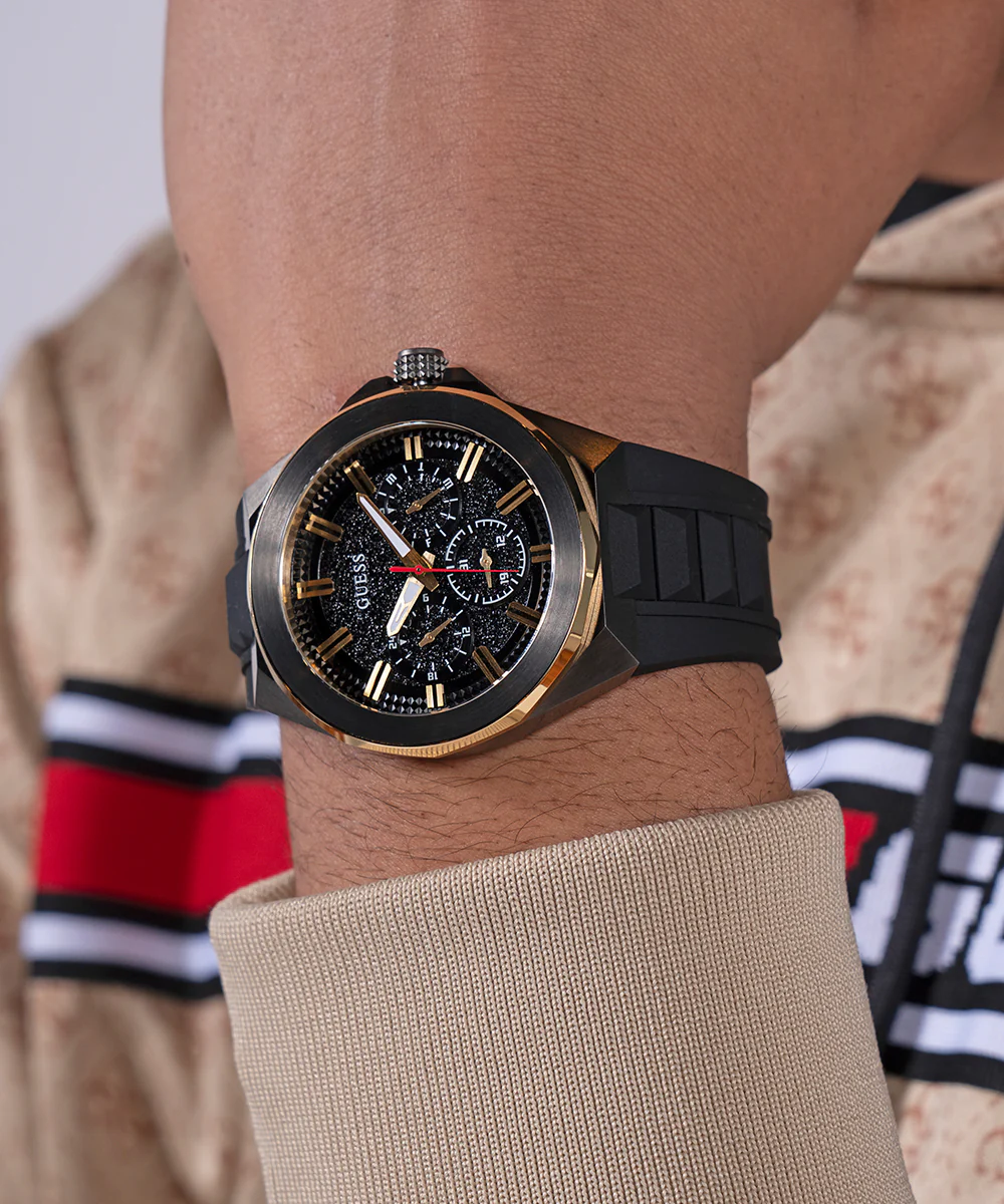 GUESS Mens Black 2-Tone Multi-function Watch - Image 2