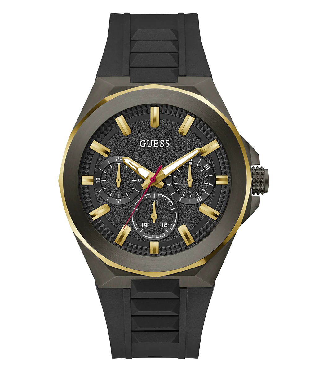 GUESS Mens Black 2-Tone Multi-function Watch - Image 4