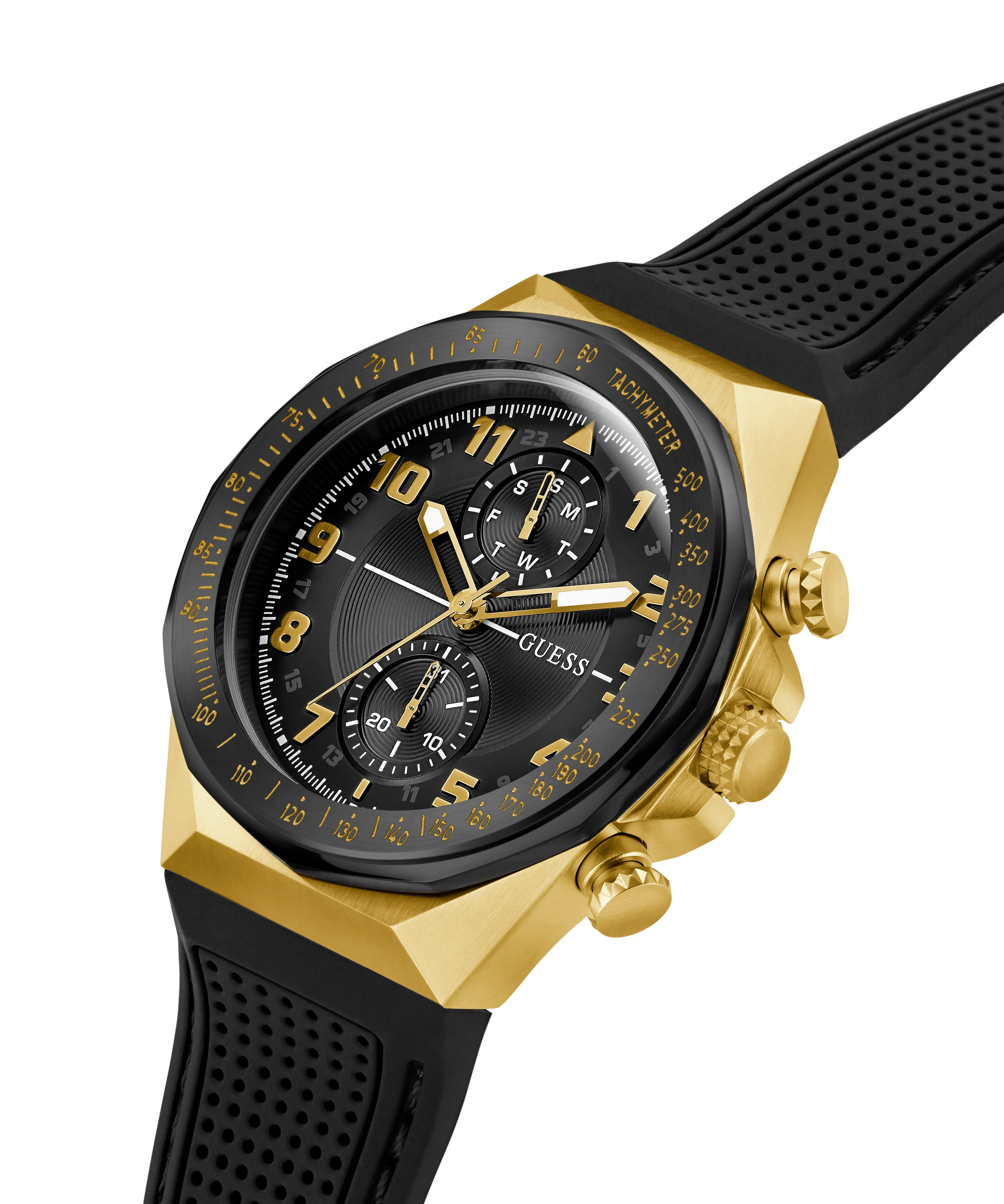 GUESS Mens Black 2-Tone Multi-function Watch - Image 2