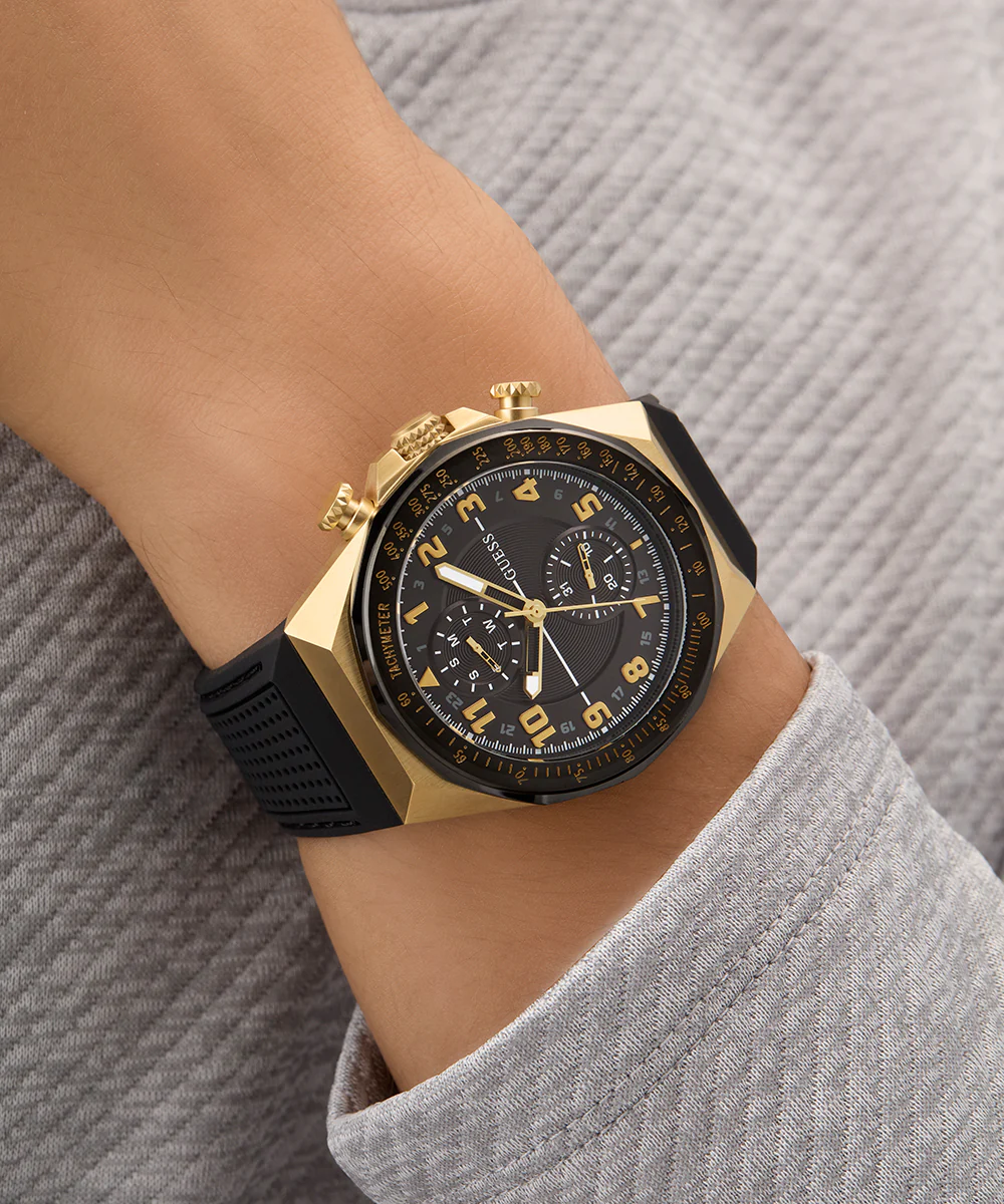 GUESS Mens Black 2-Tone Multi-function Watch - Image 3