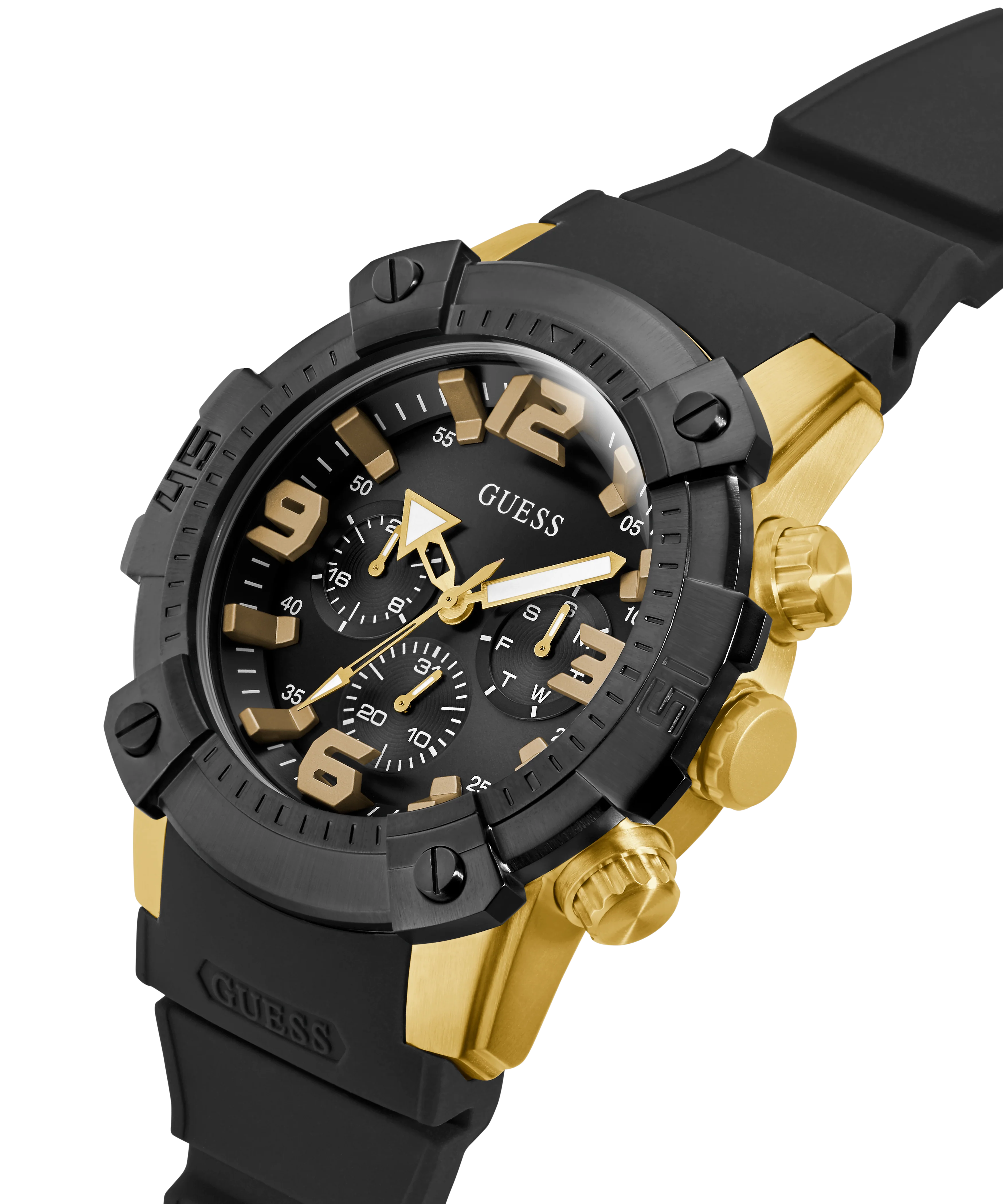 GUESS Mens Black 2-Tone Multi-function Watch - Image 2