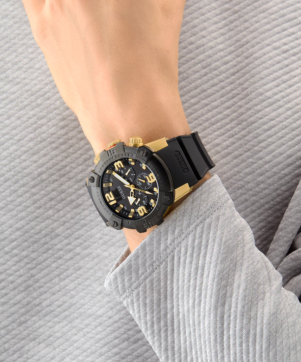GUESS Mens Black 2-Tone Multi-function Watch - Image 3