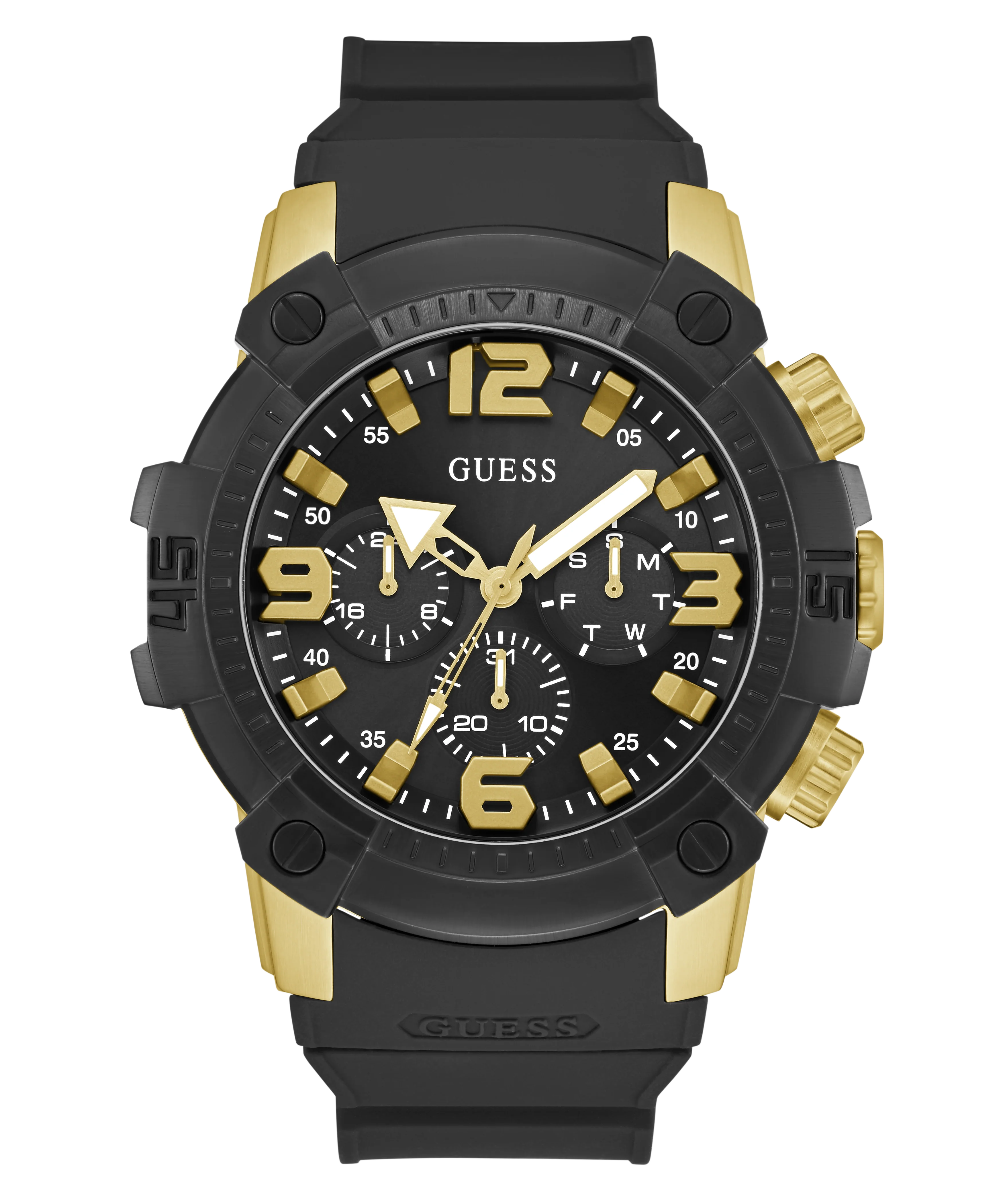 GUESS Mens Black 2-Tone Multi-function Watch - Image 4
