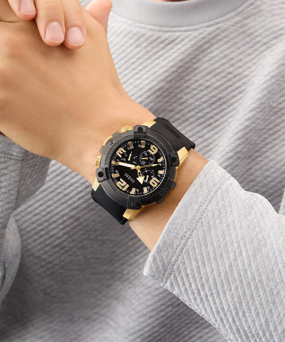 GUESS Mens Black 2-Tone Multi-function Watch - Image 5