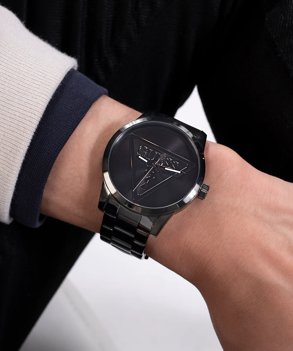 GUESS Mens Black Analog Watch - Image 4