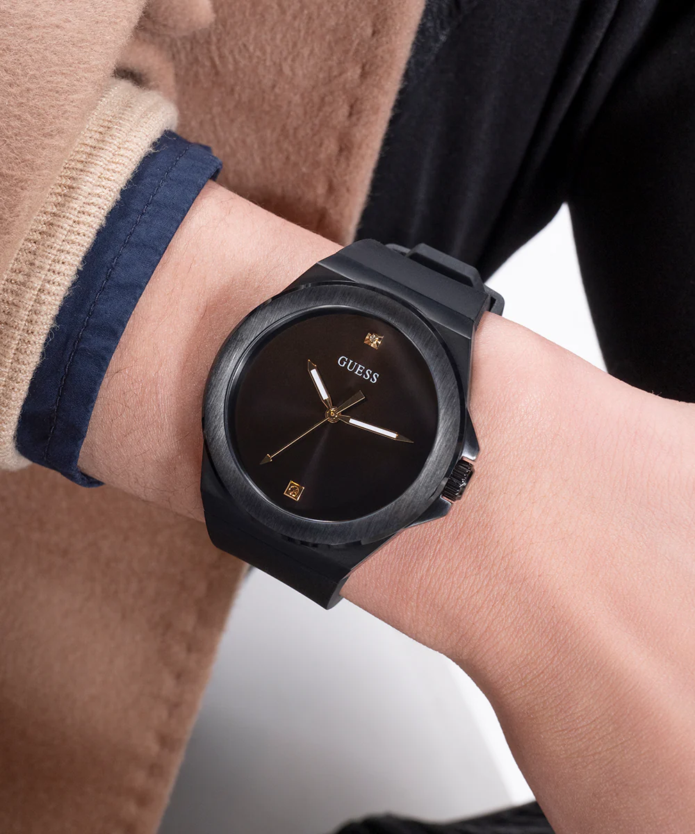GUESS Mens Black Analog Watch - Image 4