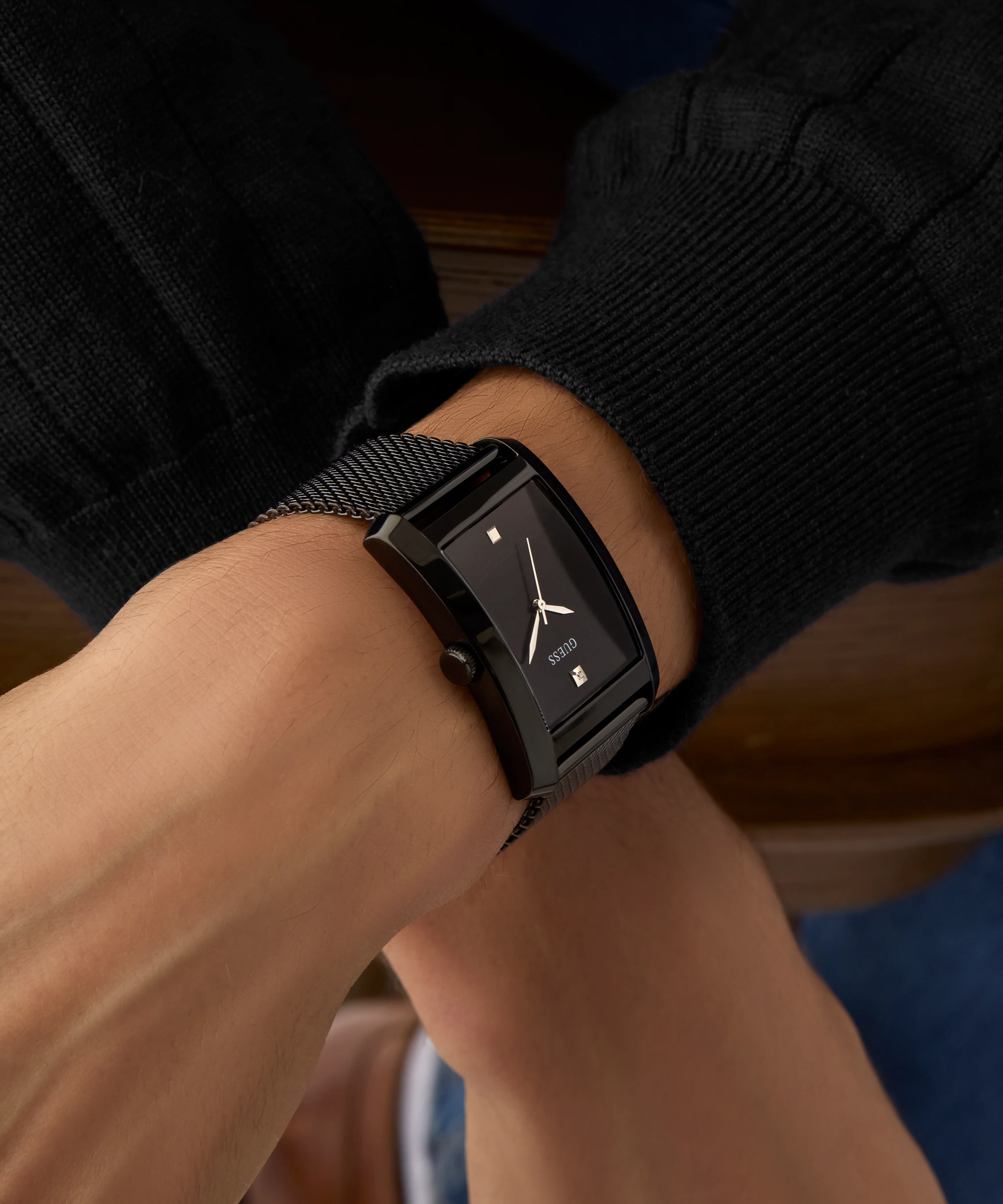 GUESS Mens Black Analog Watch - Image 5