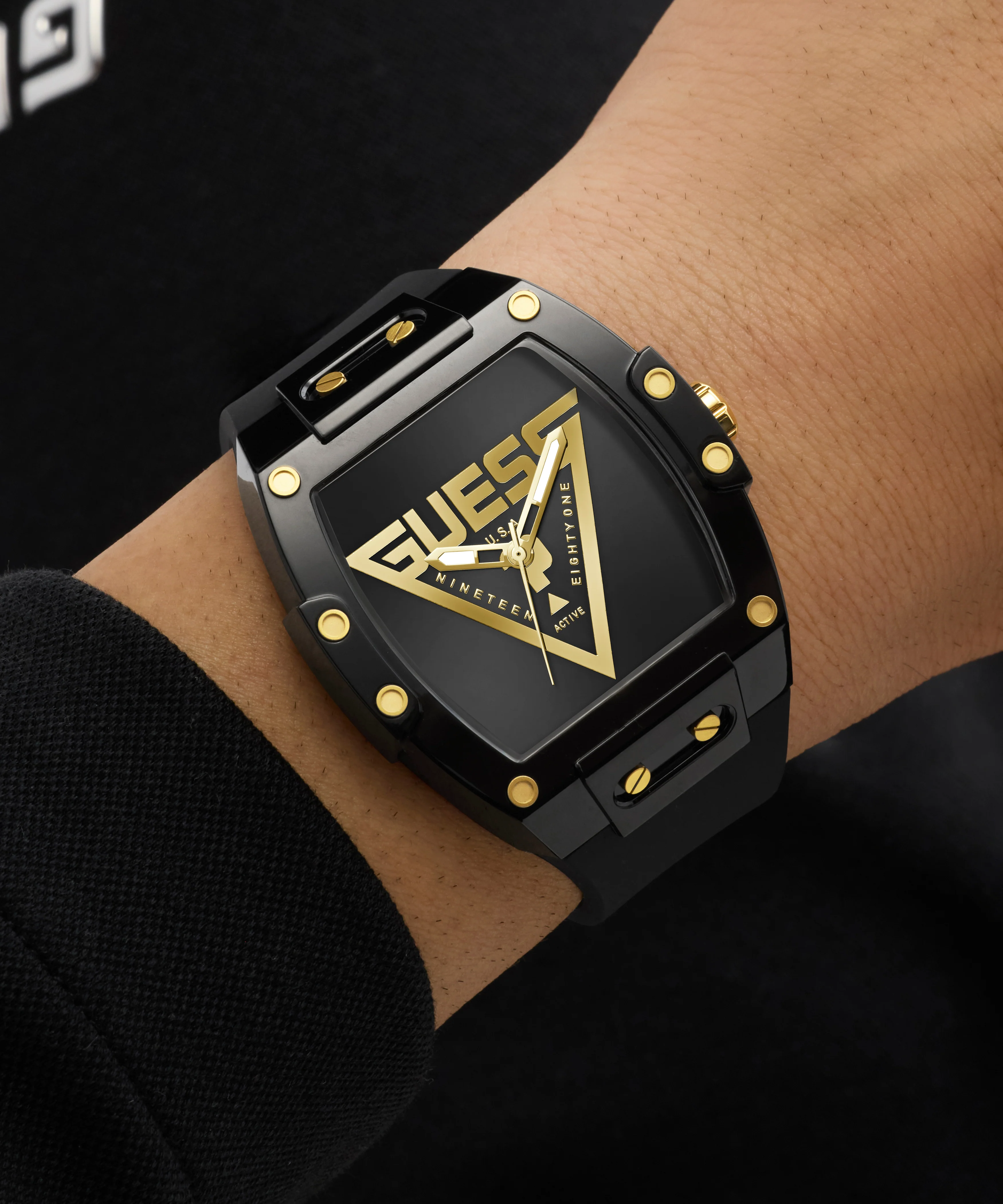 GUESS Mens Black Analog Watch - Image 6