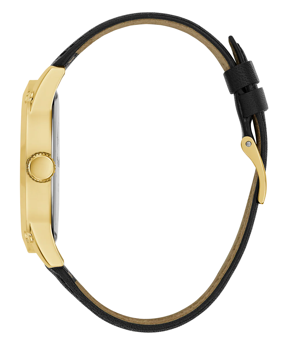 GUESS Mens Black Gold Analog Watch - Image 9