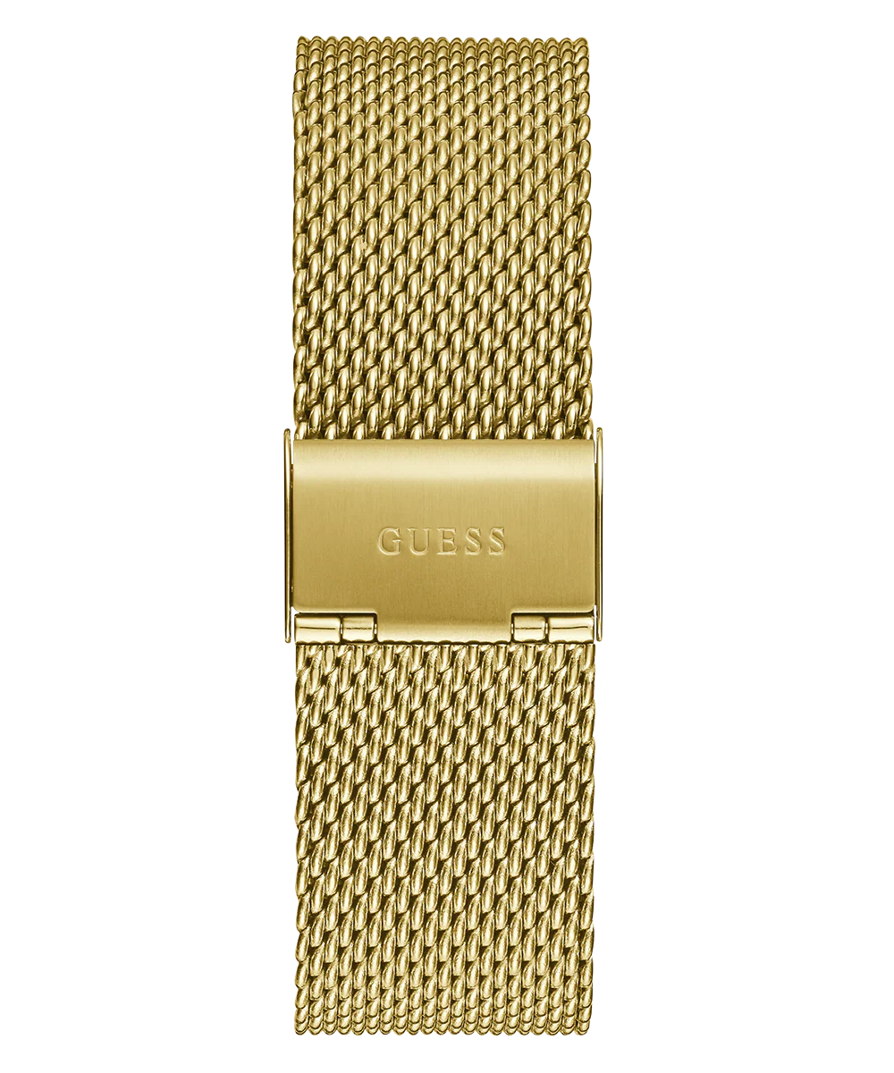 GUESS Mens Black Gold Tone Analog Watch - Image 9