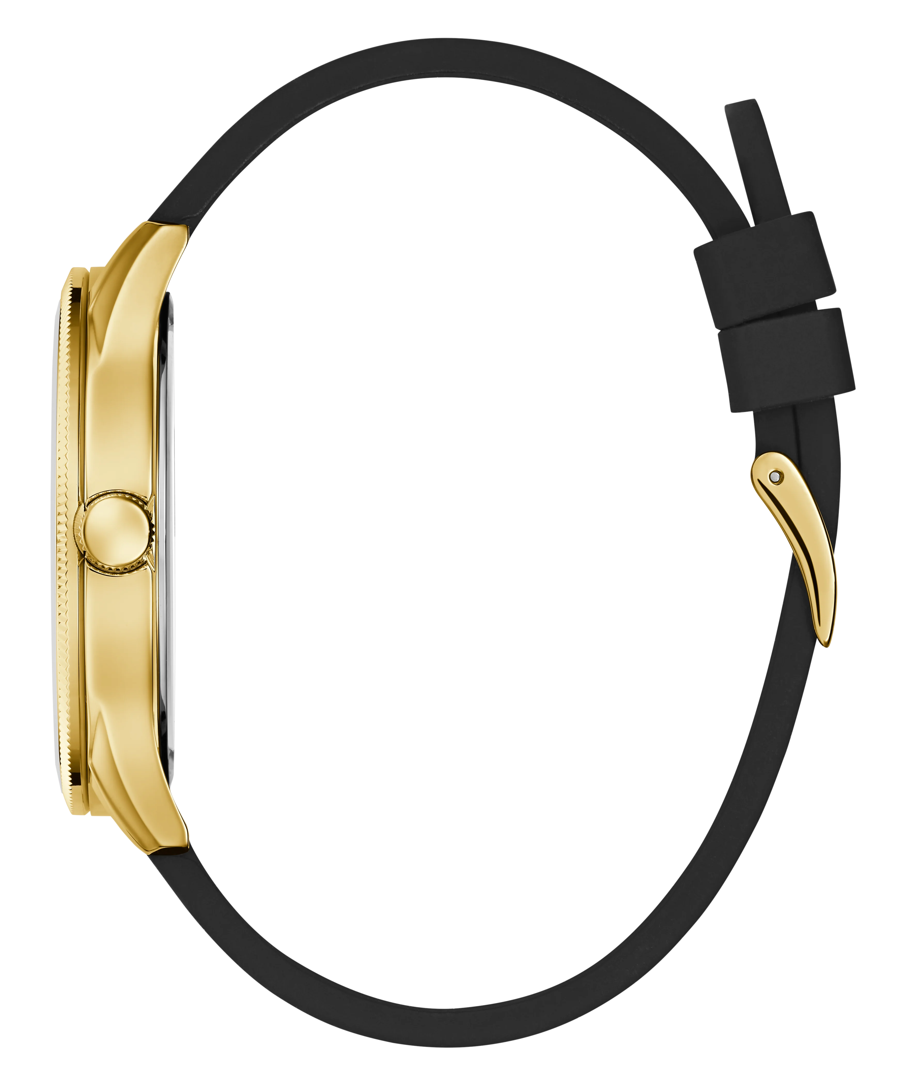GUESS Mens Black Gold Tone Analog Watch - Image 8