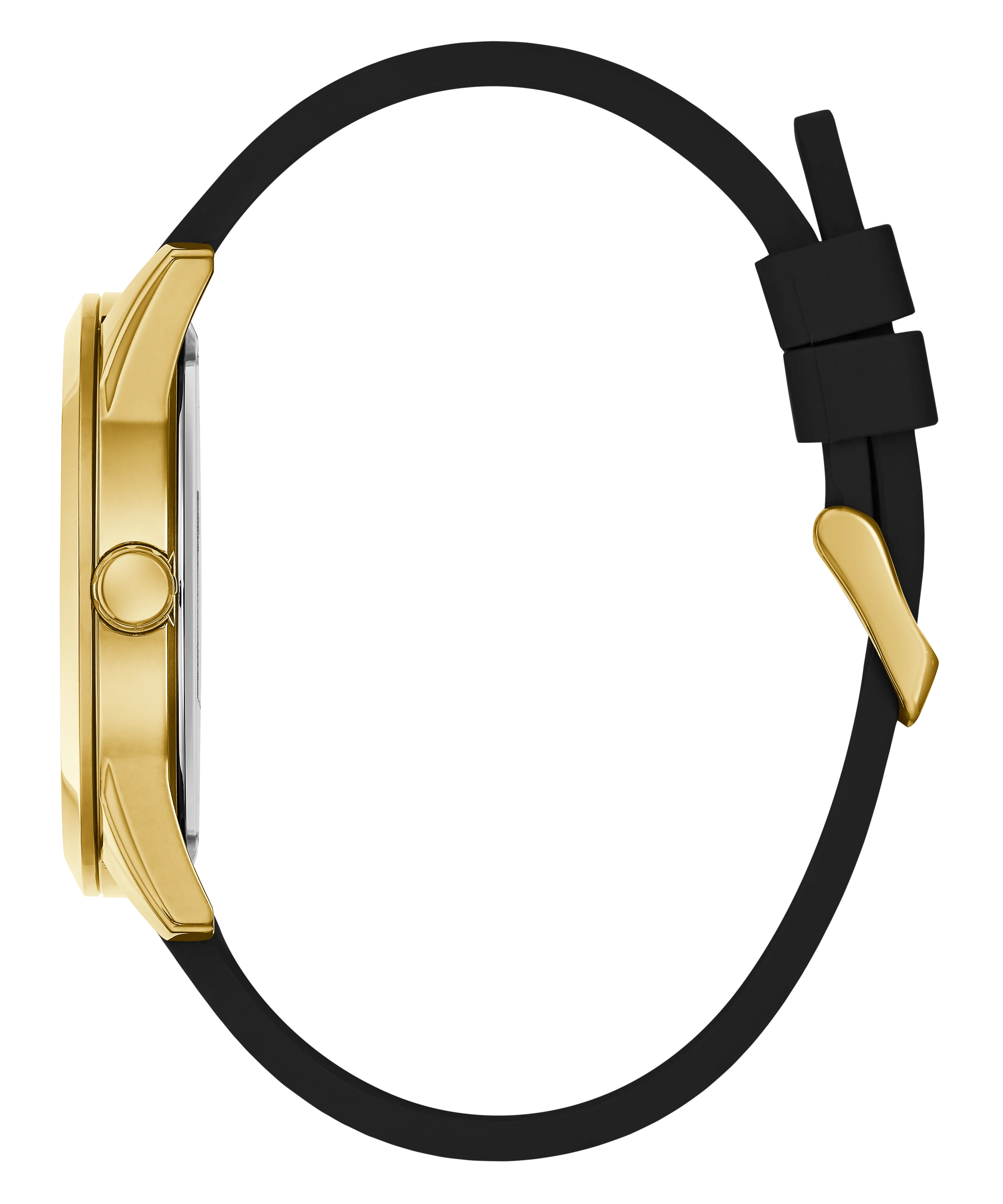 GUESS Mens Black Gold Tone Analog Watch - Image 8