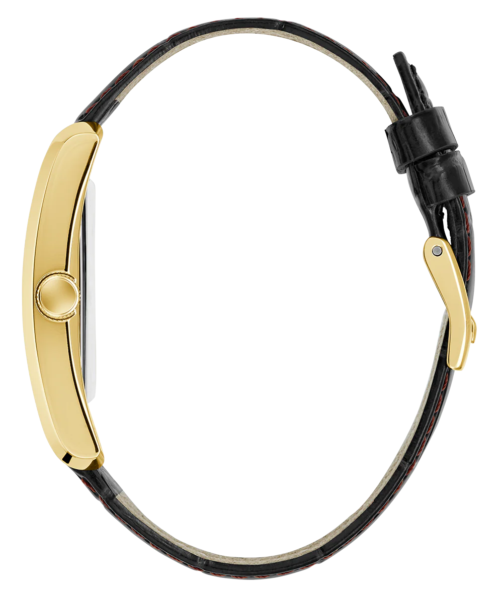 GUESS Mens Black Gold Tone Analog Watch - Image 8