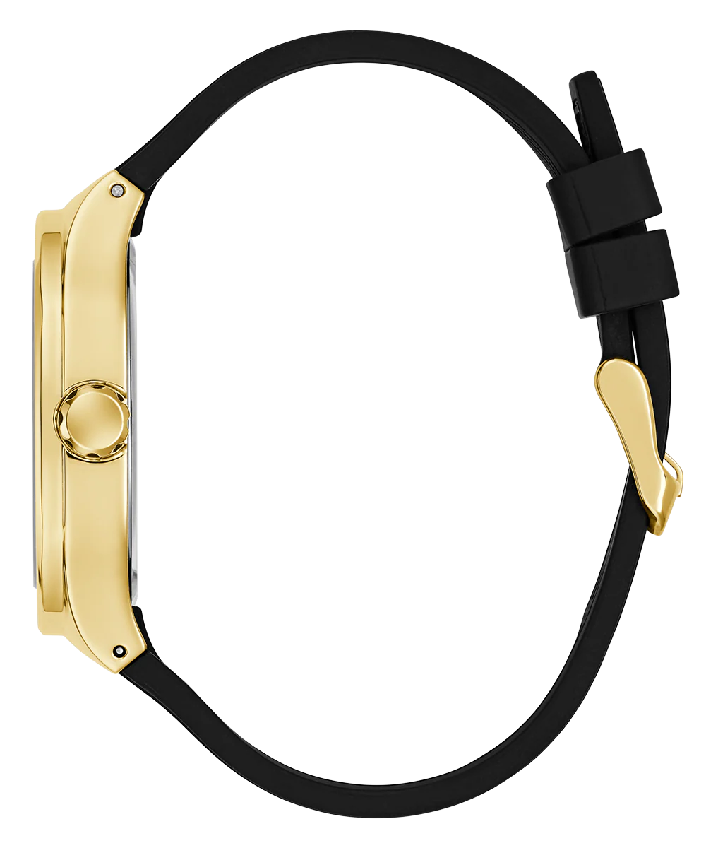 GUESS Mens Black Gold Tone Analog Watch - Image 8