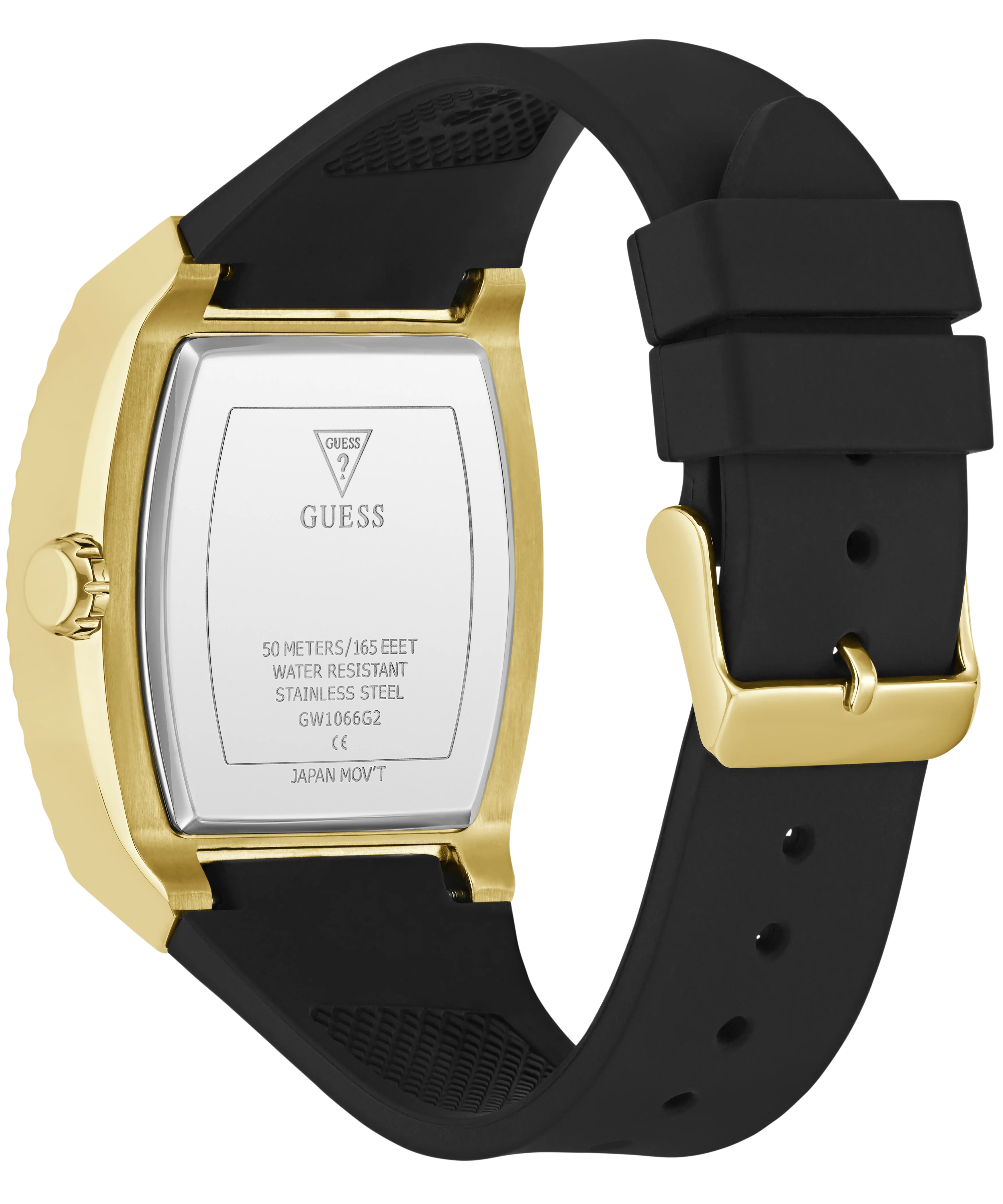 GUESS Mens Black Gold Tone Analog Watch - Image 7