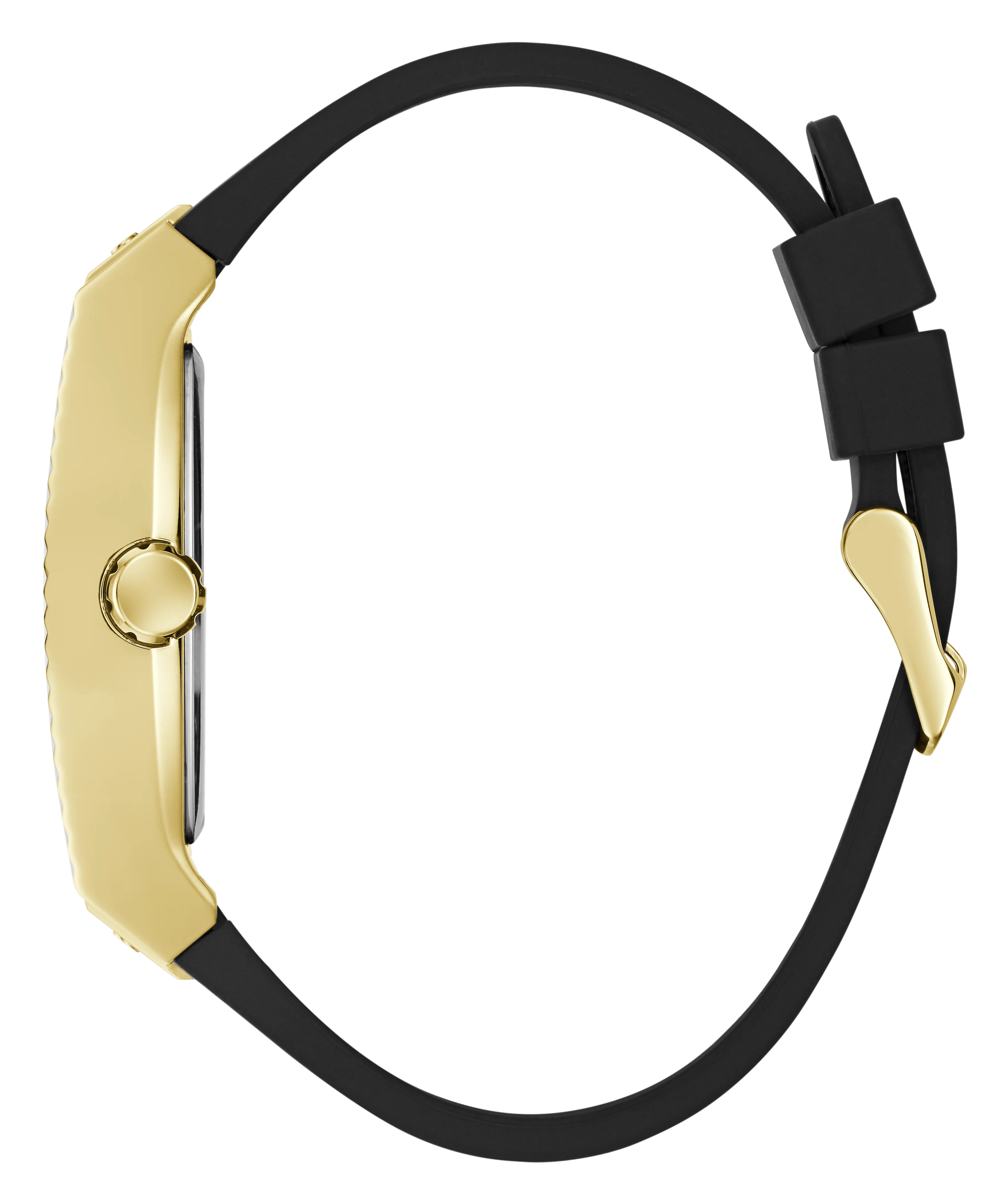 GUESS Mens Black Gold Tone Analog Watch - Image 8