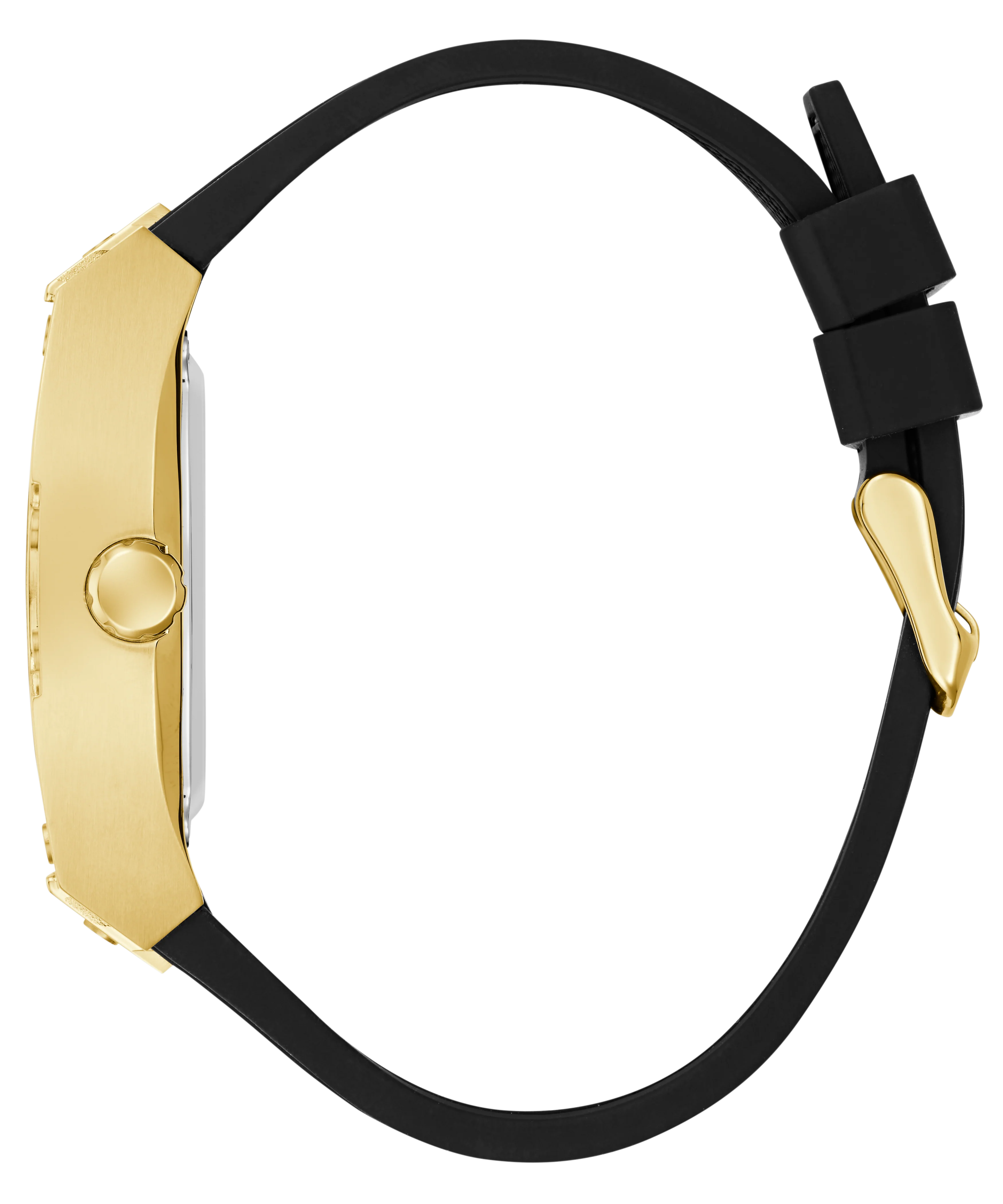 GUESS Mens Black Gold Tone Automatic Watch - Image 8