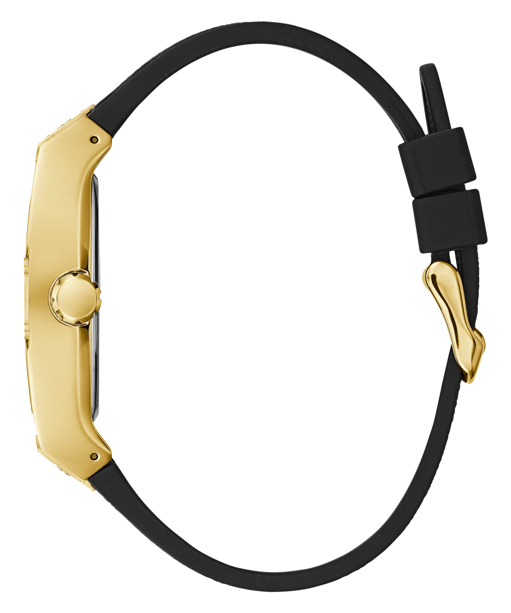 GUESS Mens Black Gold Tone Multi-function Watch - Image 7