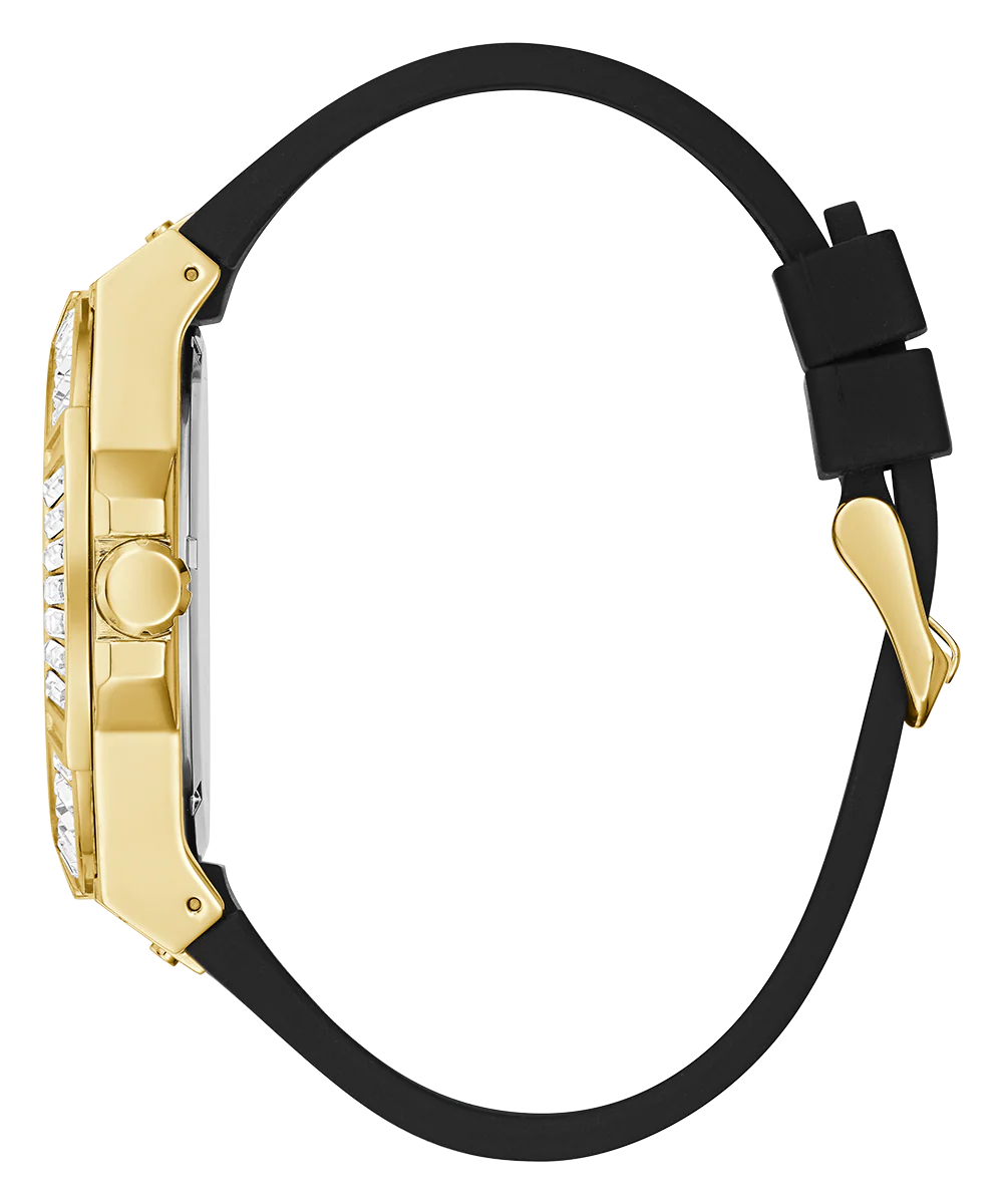 GUESS Mens Black Gold Tone Multi-function Watch - Image 4
