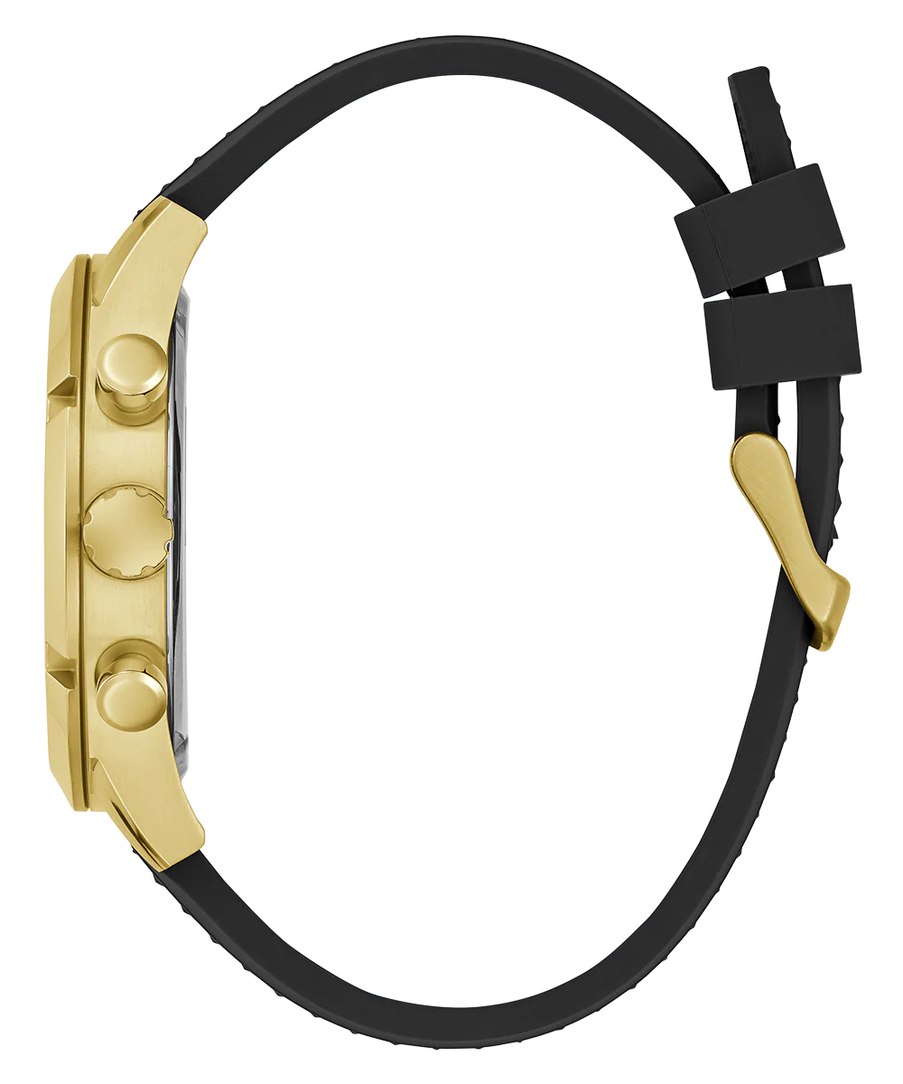 GUESS Mens Black Gold Tone Multi-function Watch - Image 8