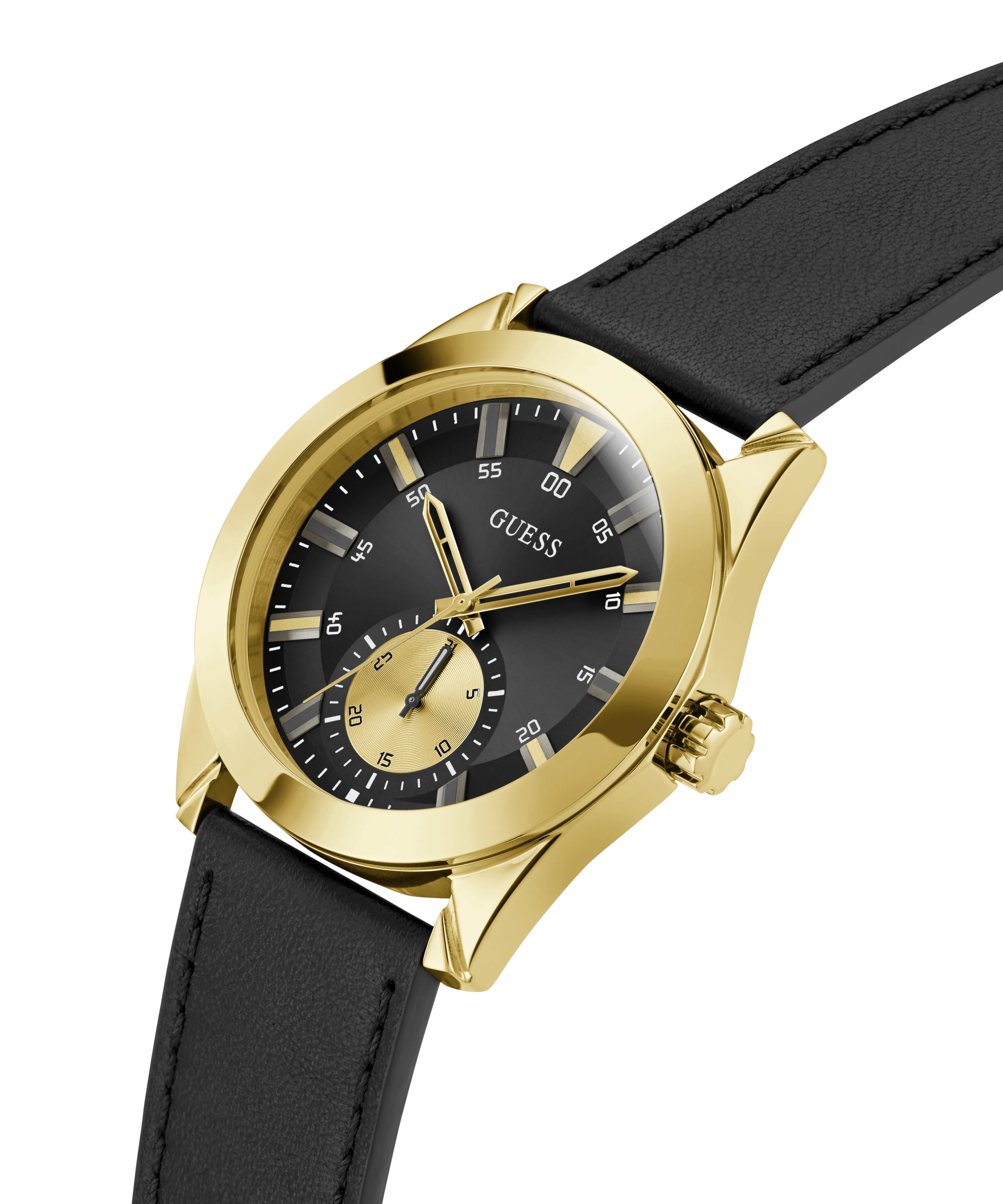 Guess Mens Black Gold Tone Multi-function Watch - Image 3