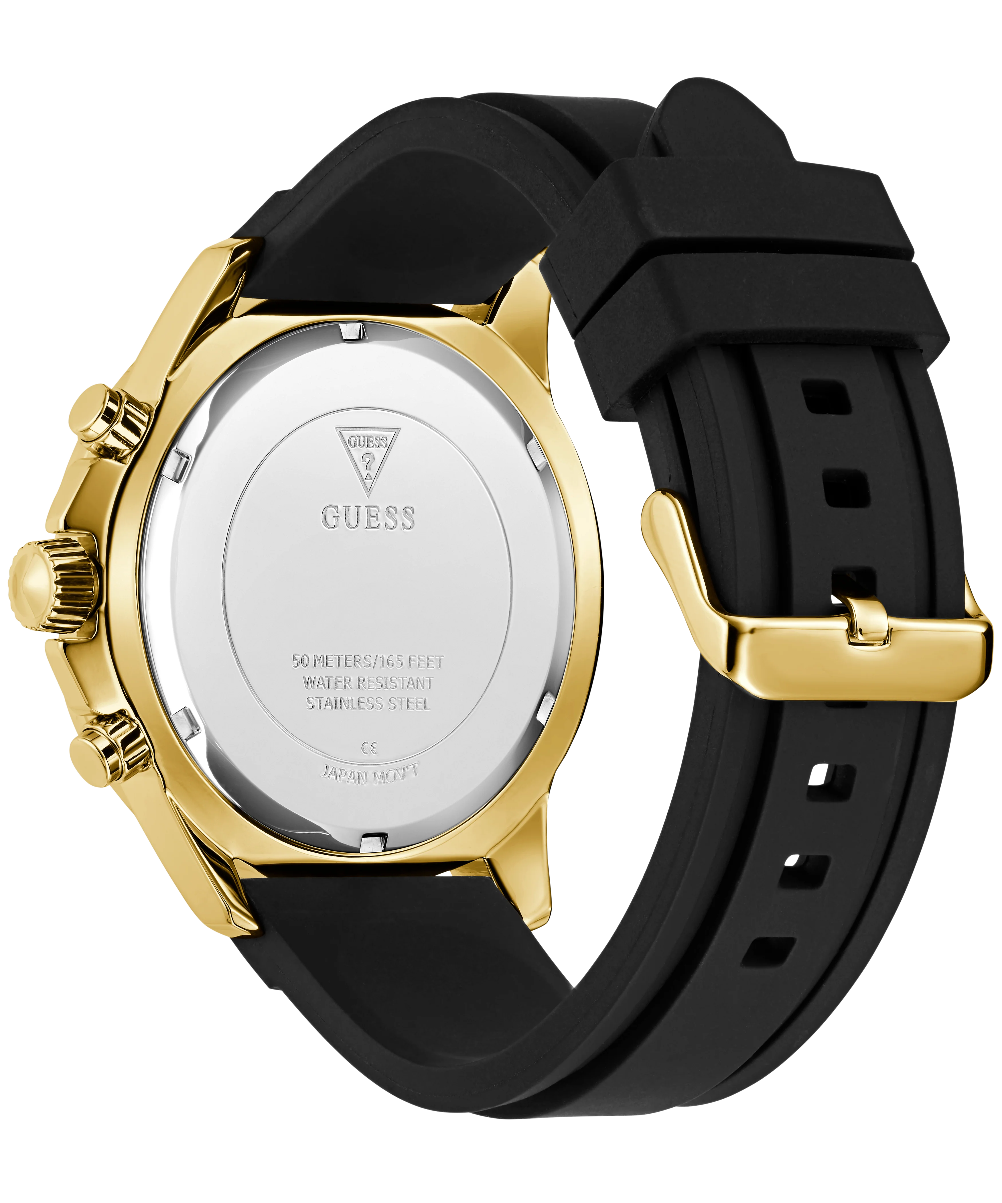GUESS Mens Black Gold Tone Multi-function Watch - Image 7